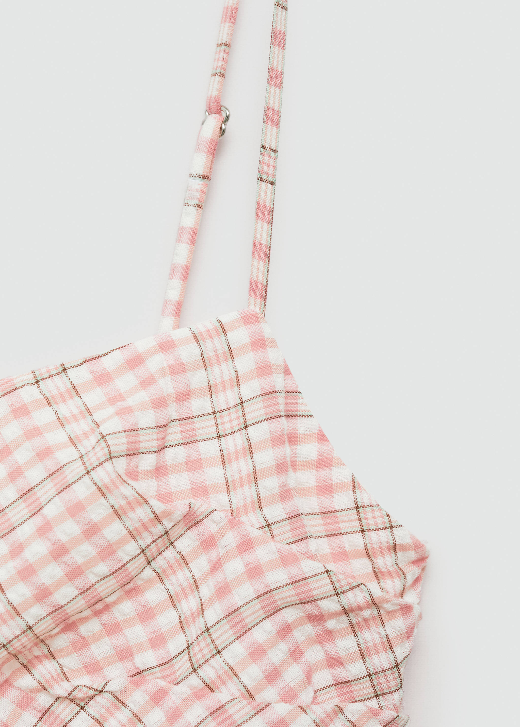 Vestido pelo joelho com estampado aos quadrados - Pormenor do artigo 8