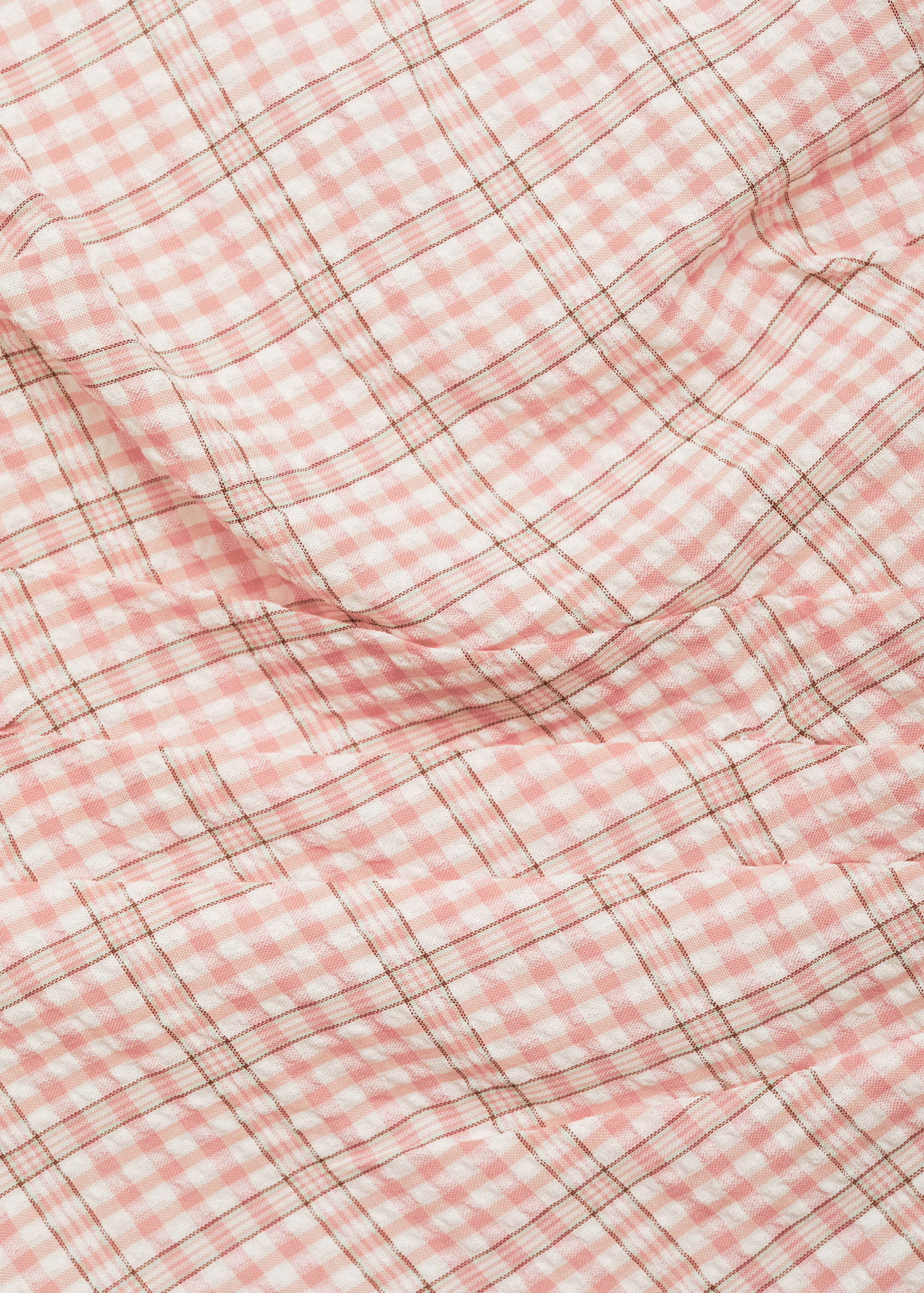 Vestido pelo joelho com estampado aos quadrados - Pormenor do artigo 0