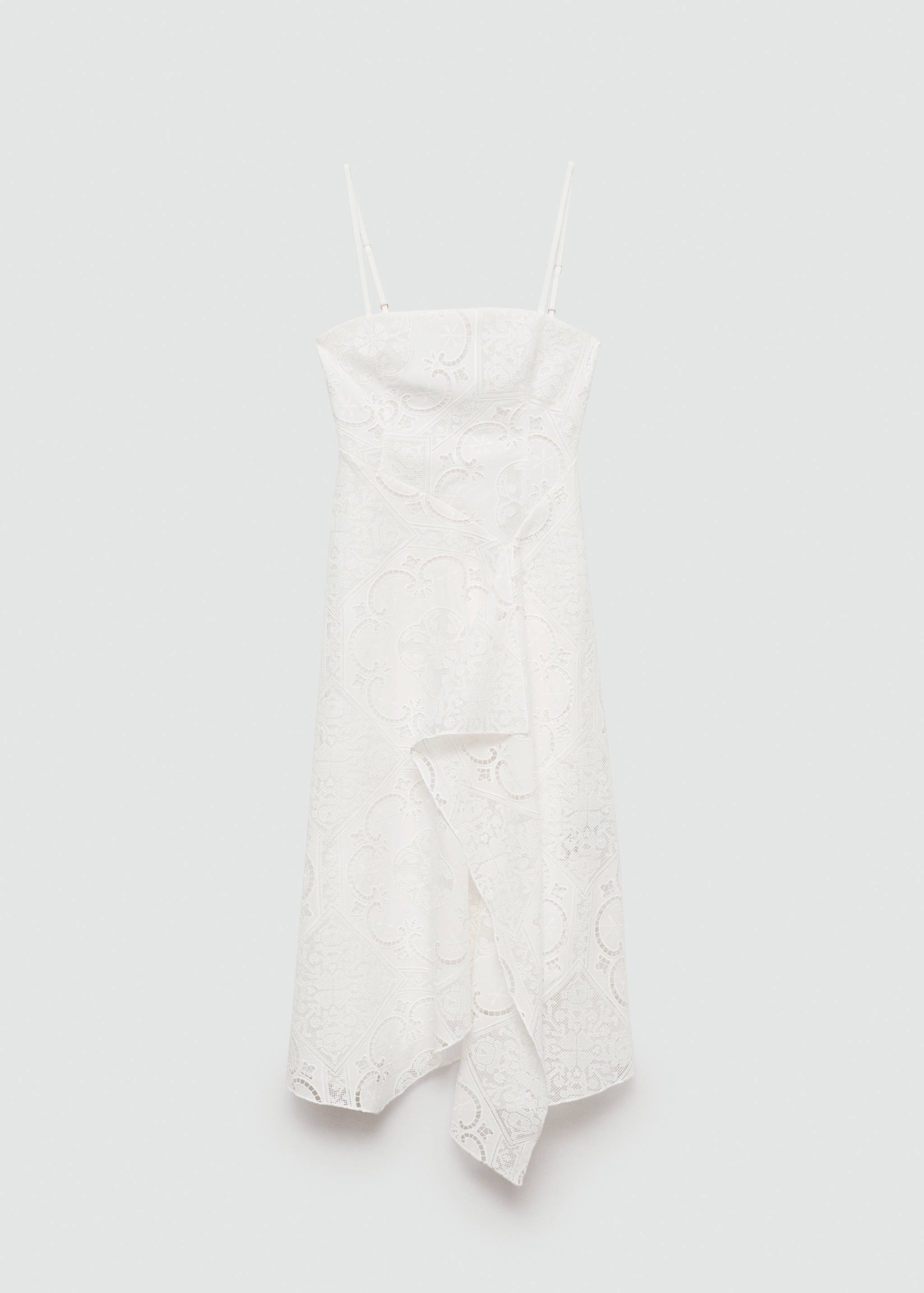 Asymmetrisches Kleid mit Stickereien - Artikel ohne Model