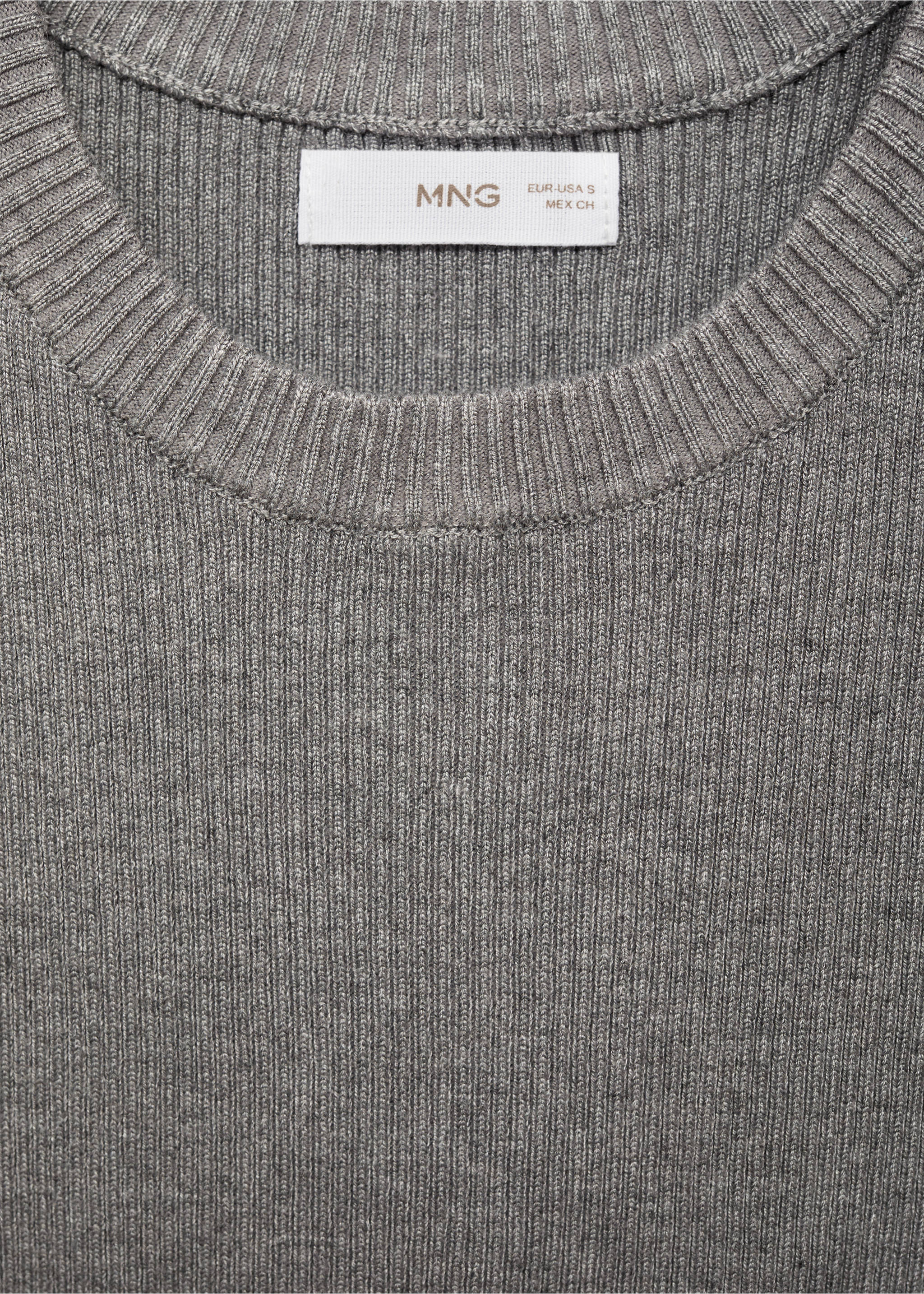 Pull-over maille côtelée manchons - Détail de l'article 0, Gris. Ref: 77022934-00.