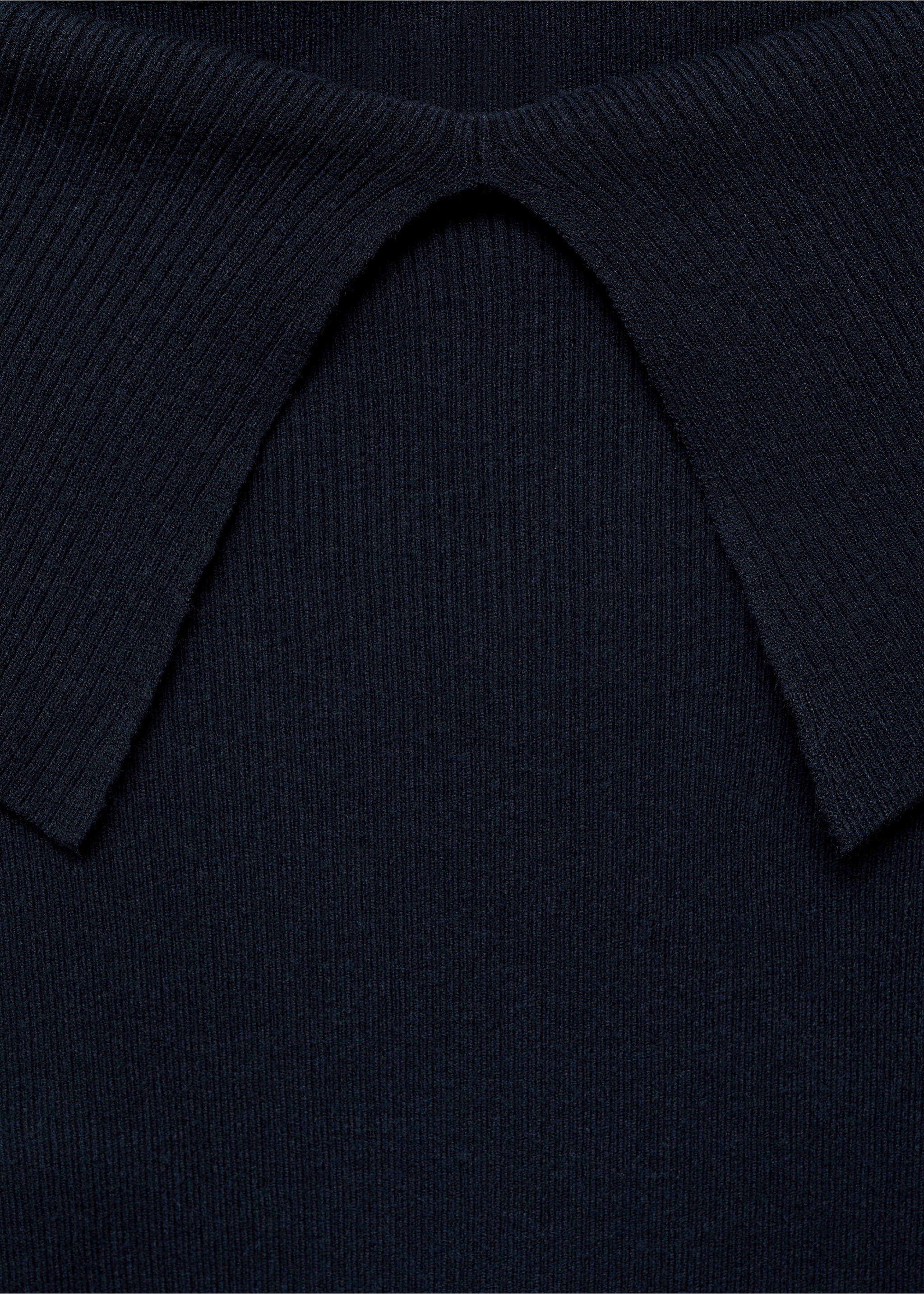 Jersey punto hombros descubiertos - Detalle del artículo 8, Azul marino oscuro. Ref: 77022935-00.
