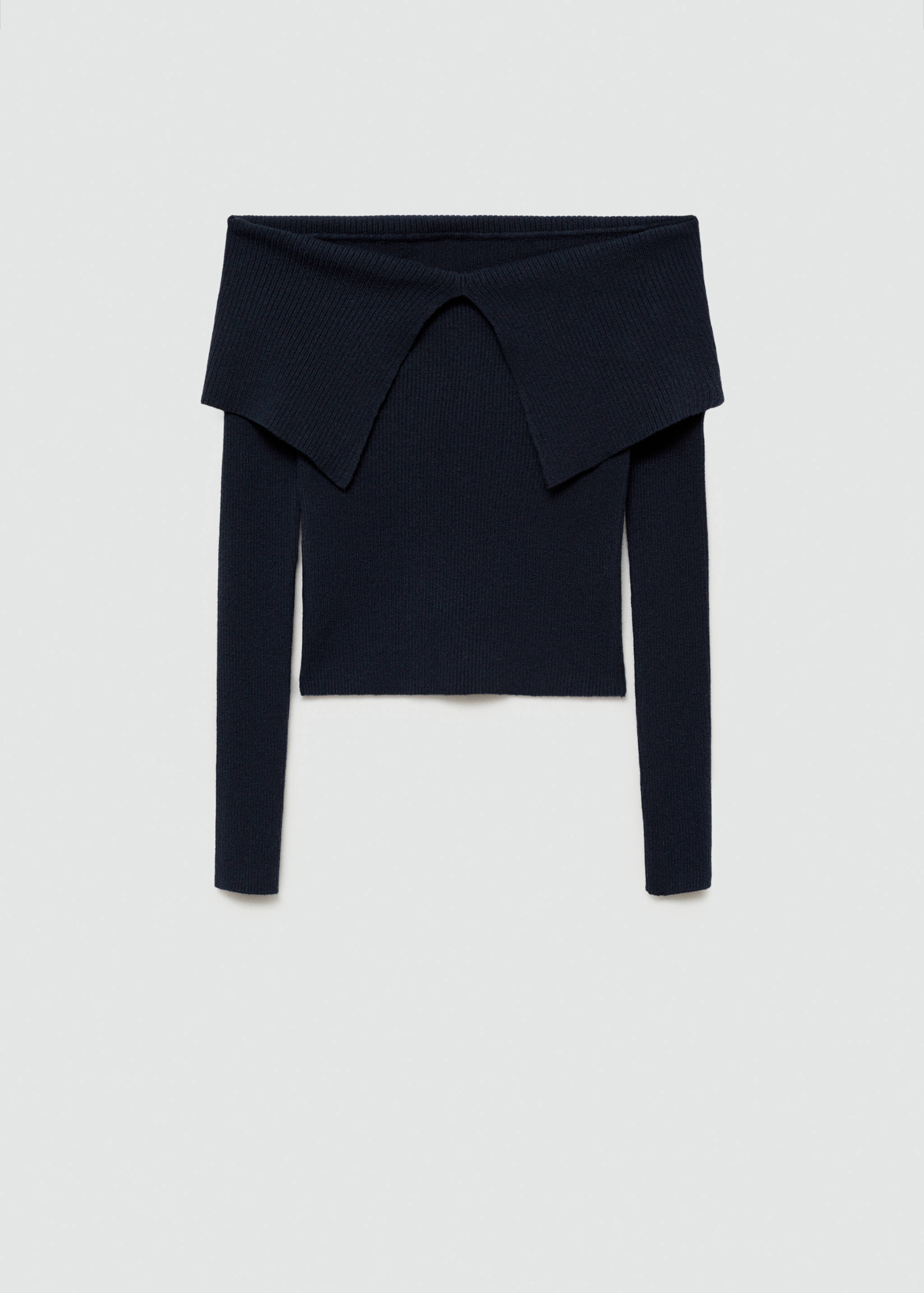 Off-the-shoulder knitted sweater - Article without model