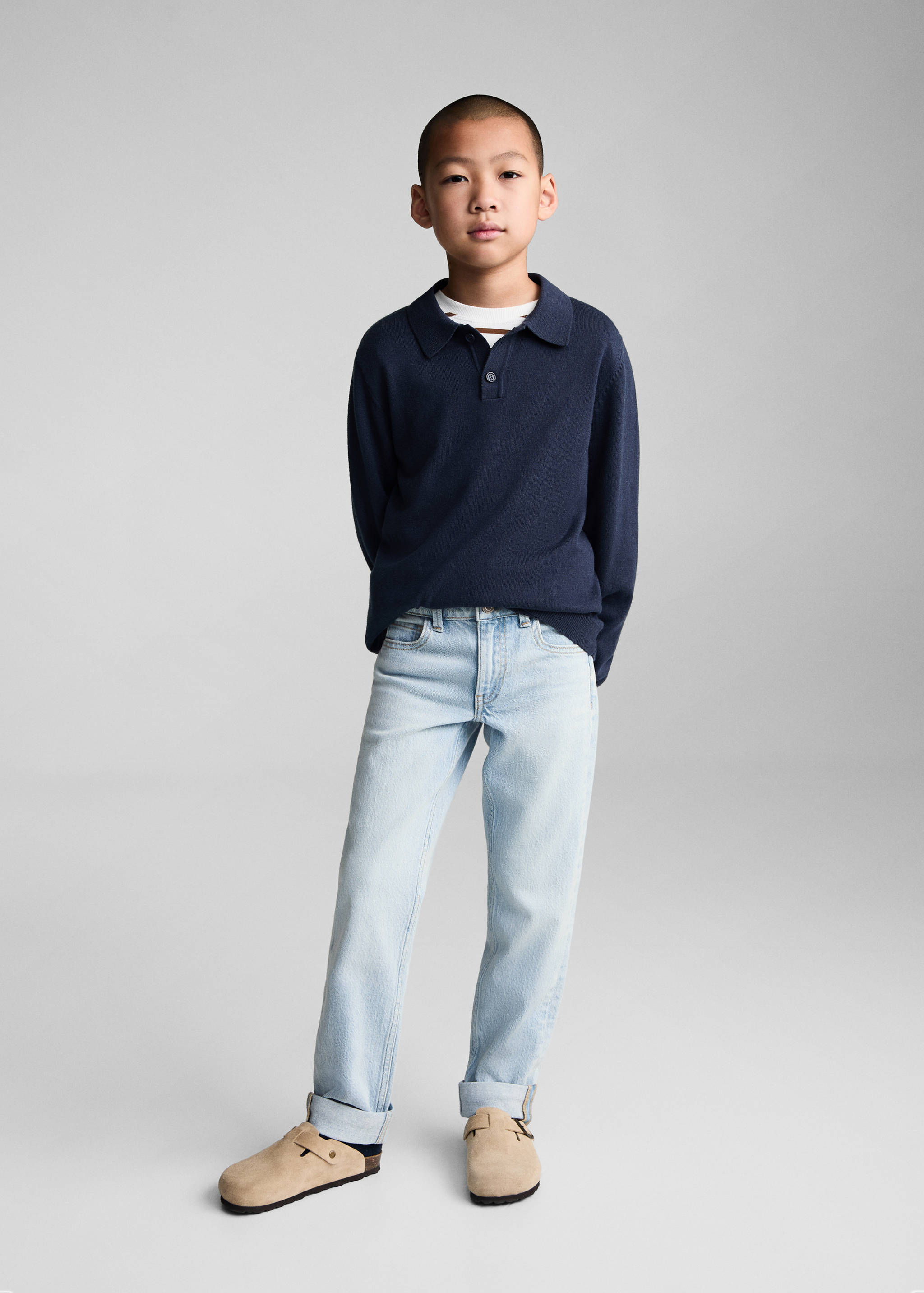 Straight jeans with turn-up - Details of the article 2