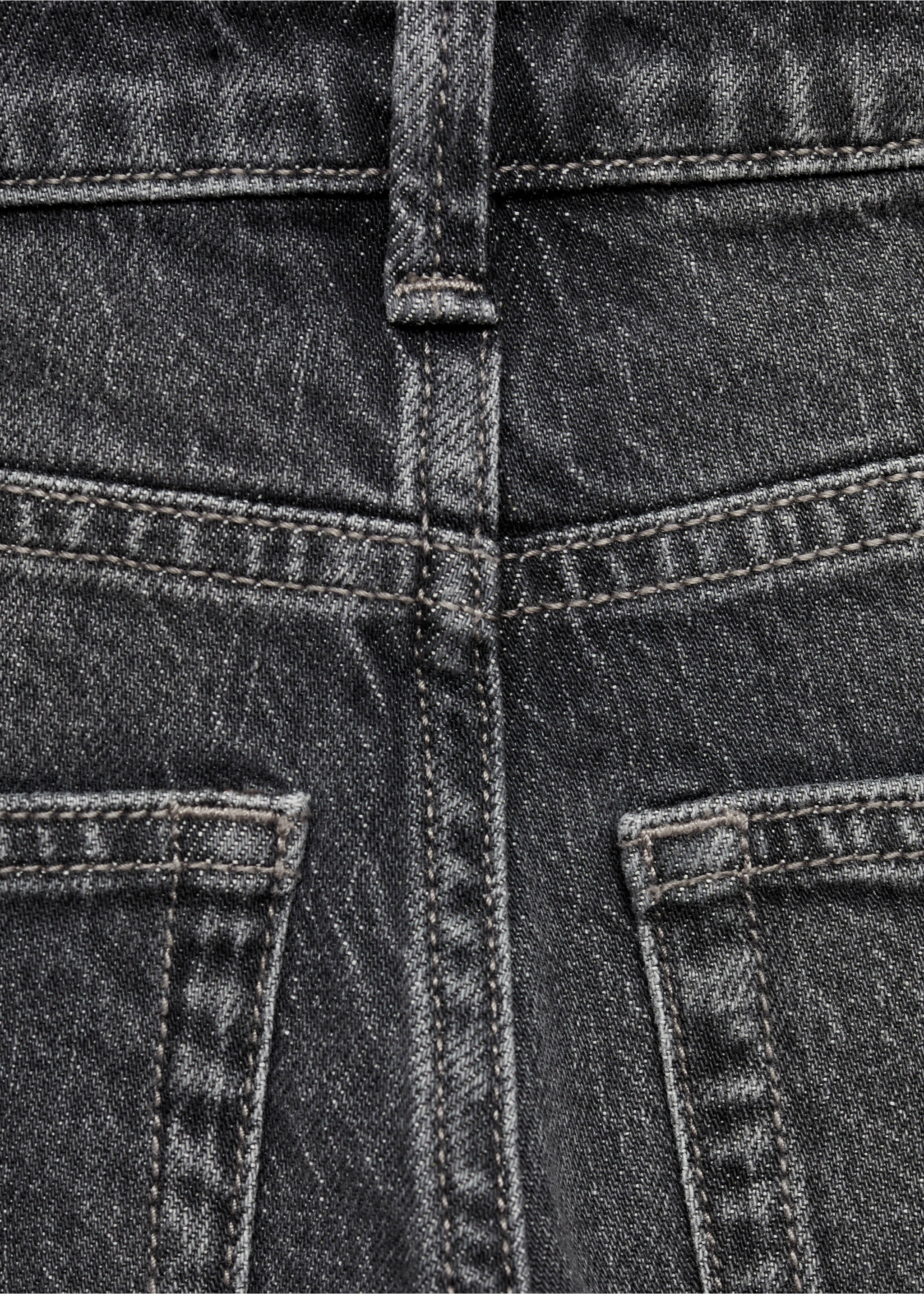 Straight jeans with turn-up - Details of the article 0, Denim Grey. Ref: 77023260-00.