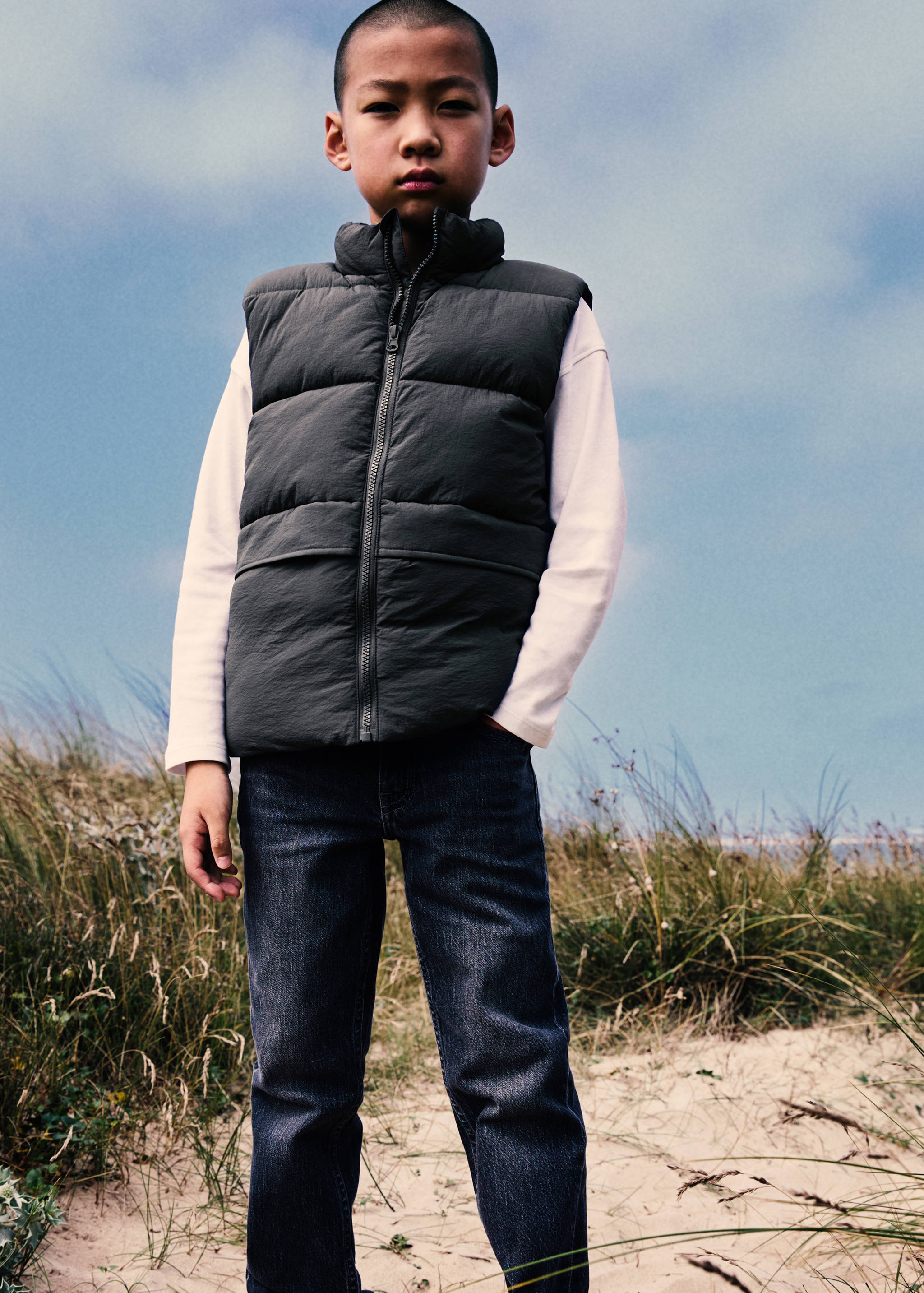 Straight jeans with turn-up - Details of the article 5