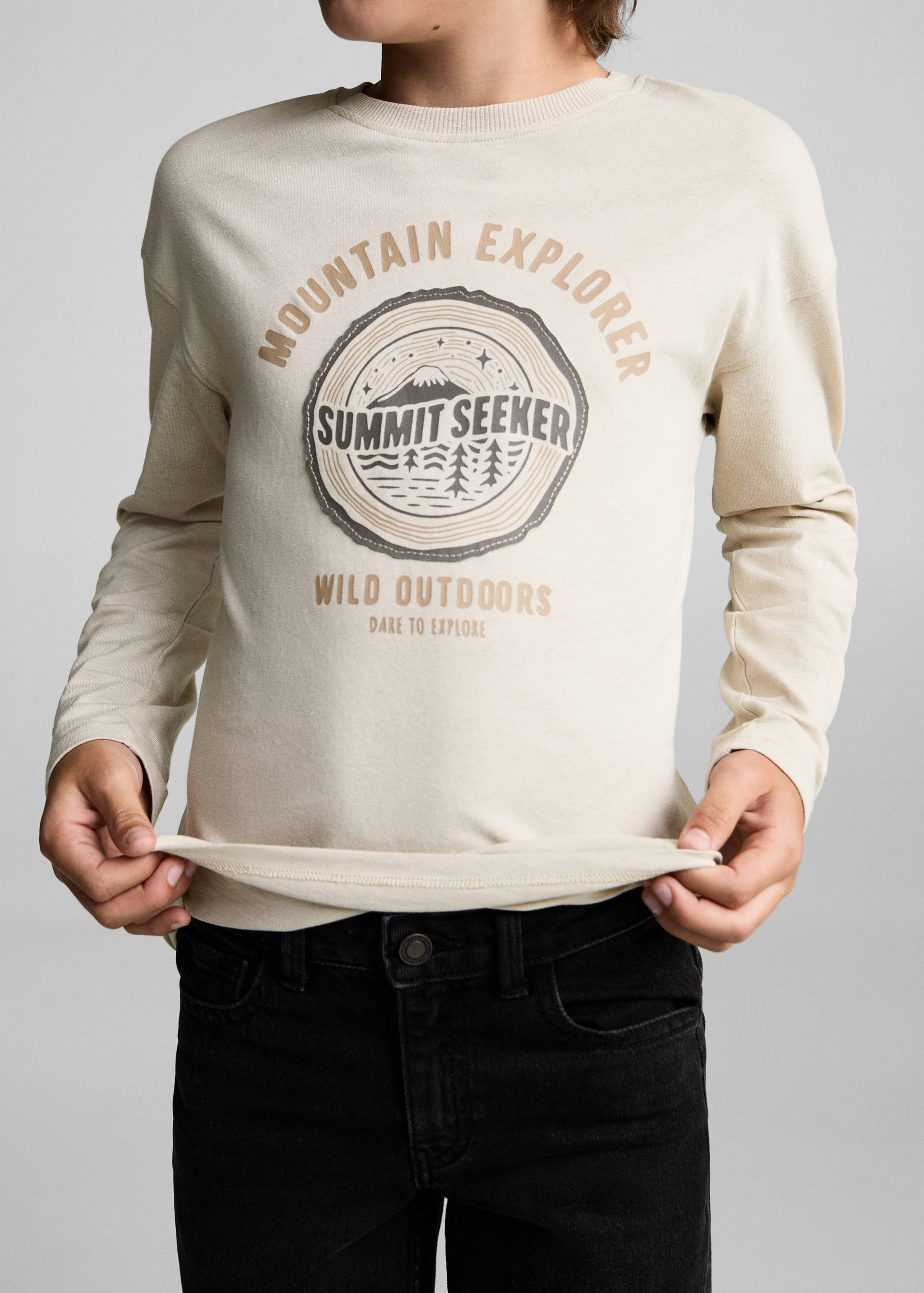 Straight jeans with turn-up - Medium plane