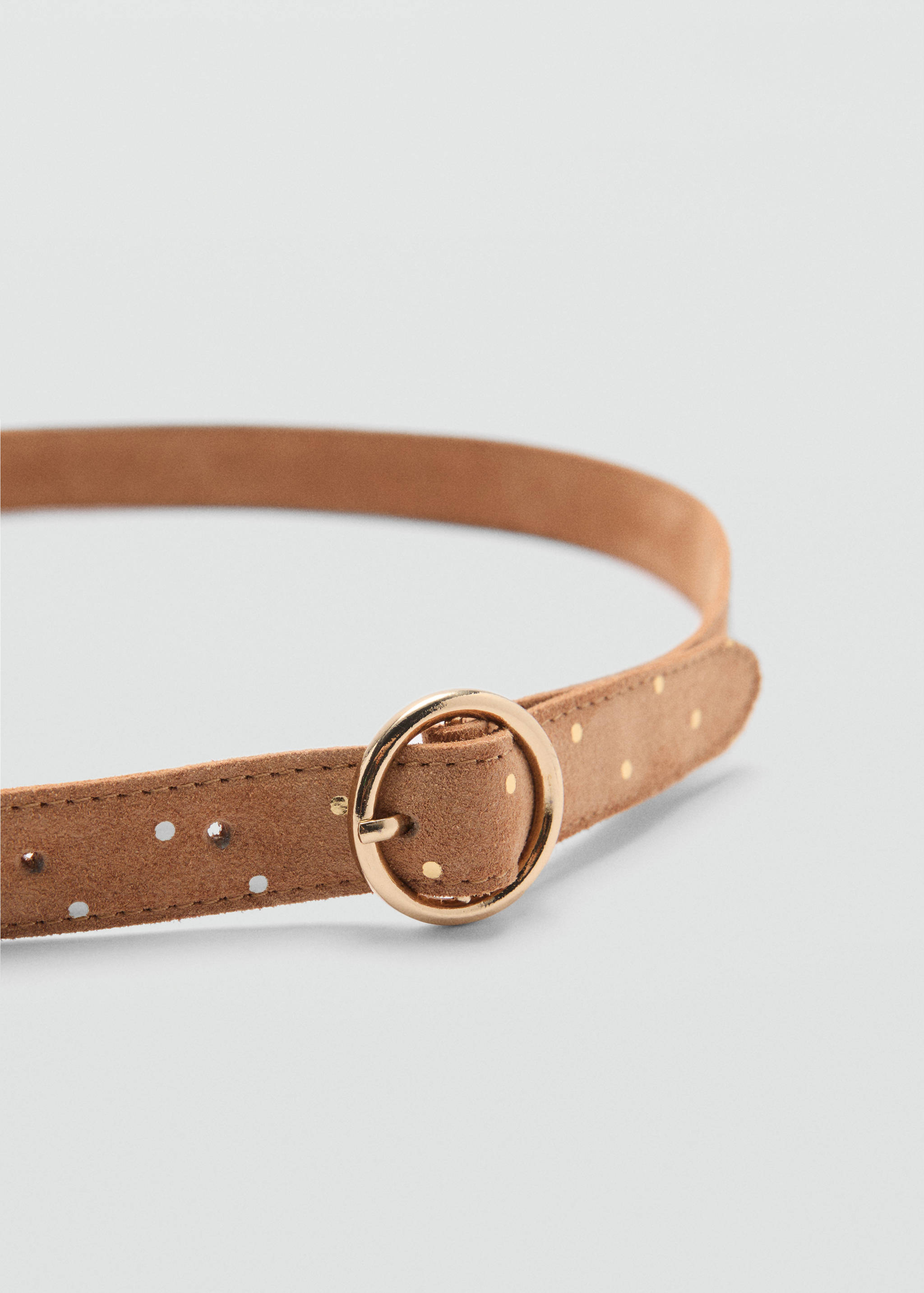 Polka-dot leather belt - Medium plane