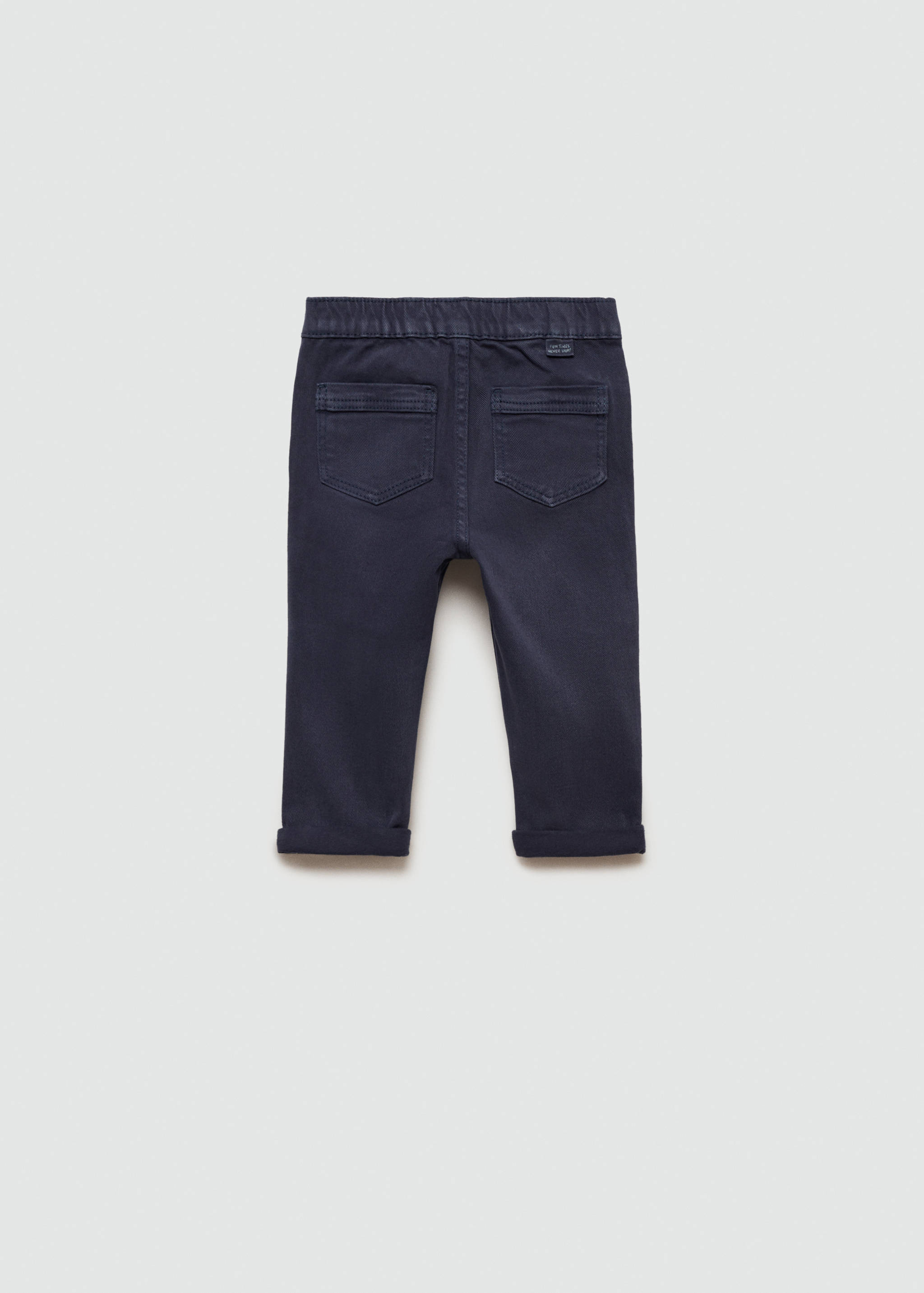 Straight-fit cotton pants - Reverse of the article