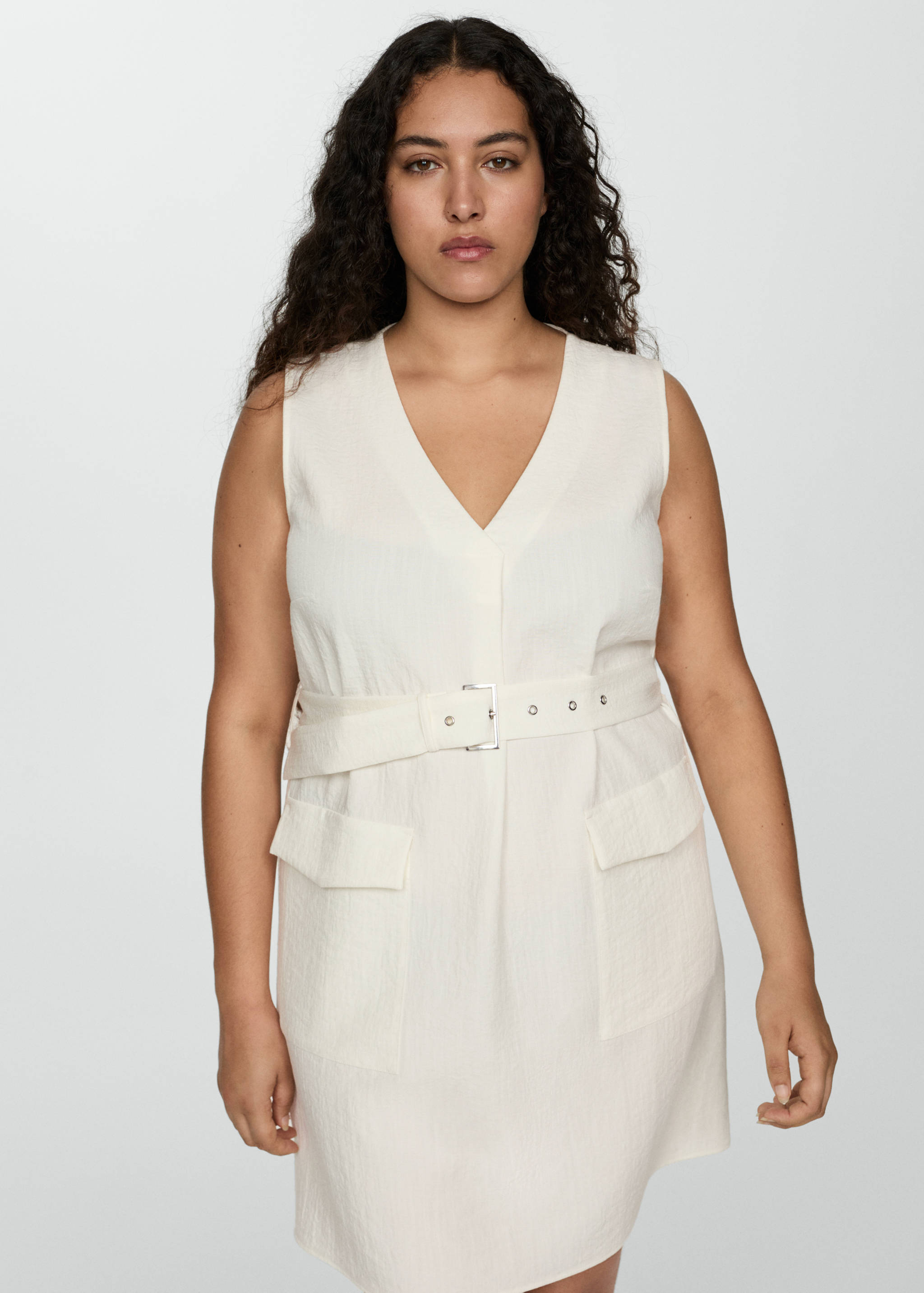Vestido bolsillos cinturón - Detalle del artículo 5