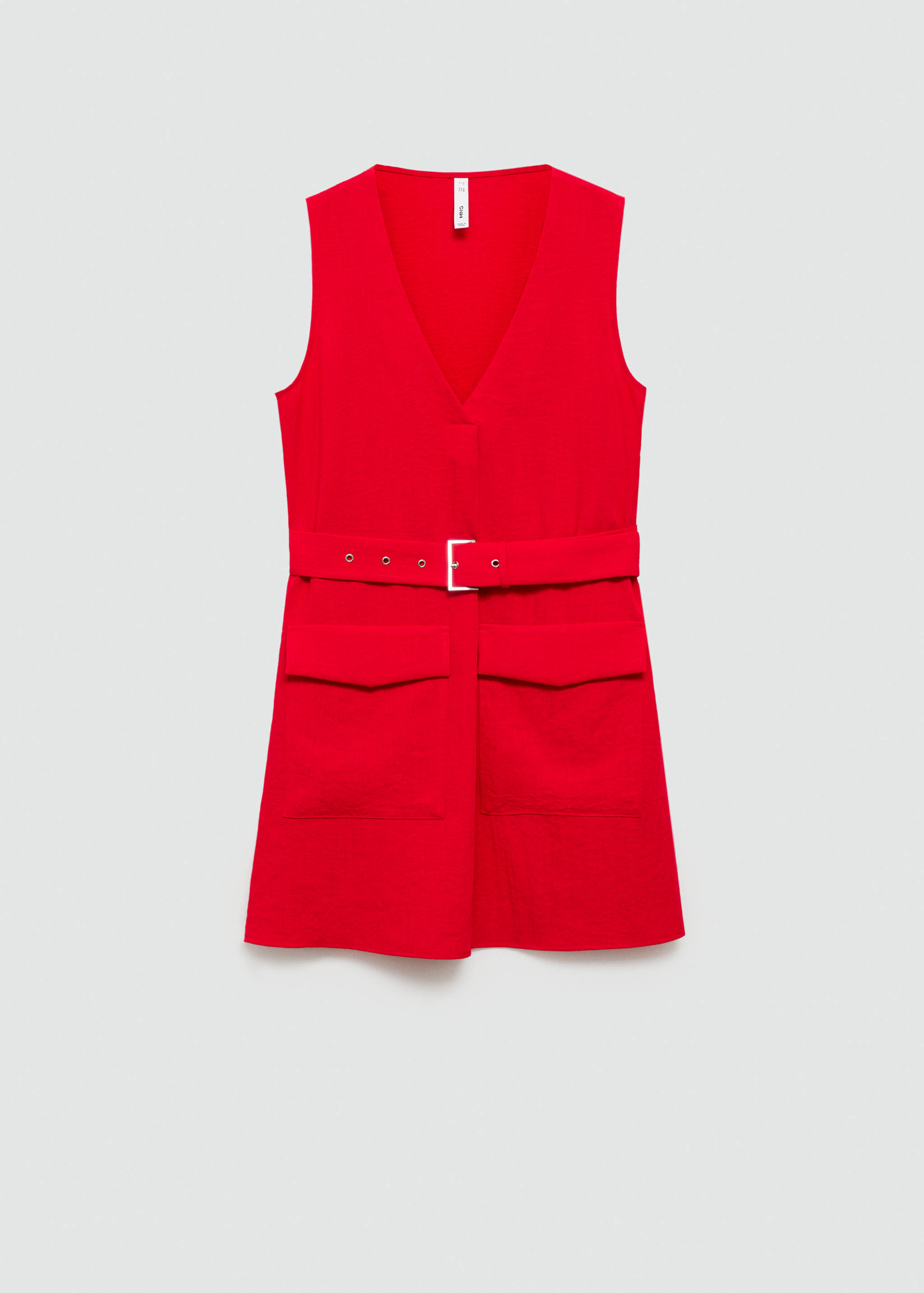 Dress with pockets and belt - Article without model