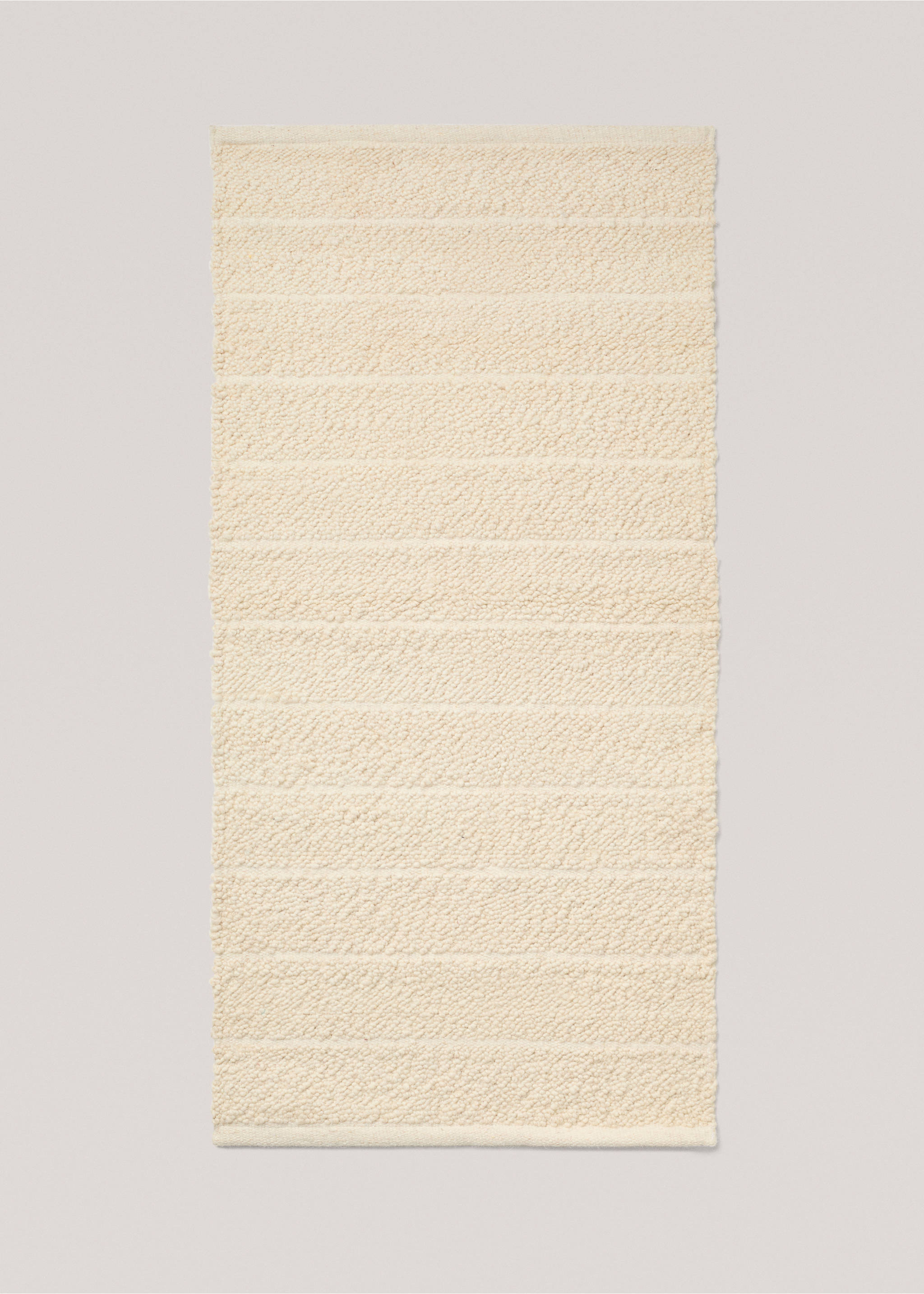 Wool and cotton rug 60x120cm - Article without model, Sand. Ref: 77023273-00.