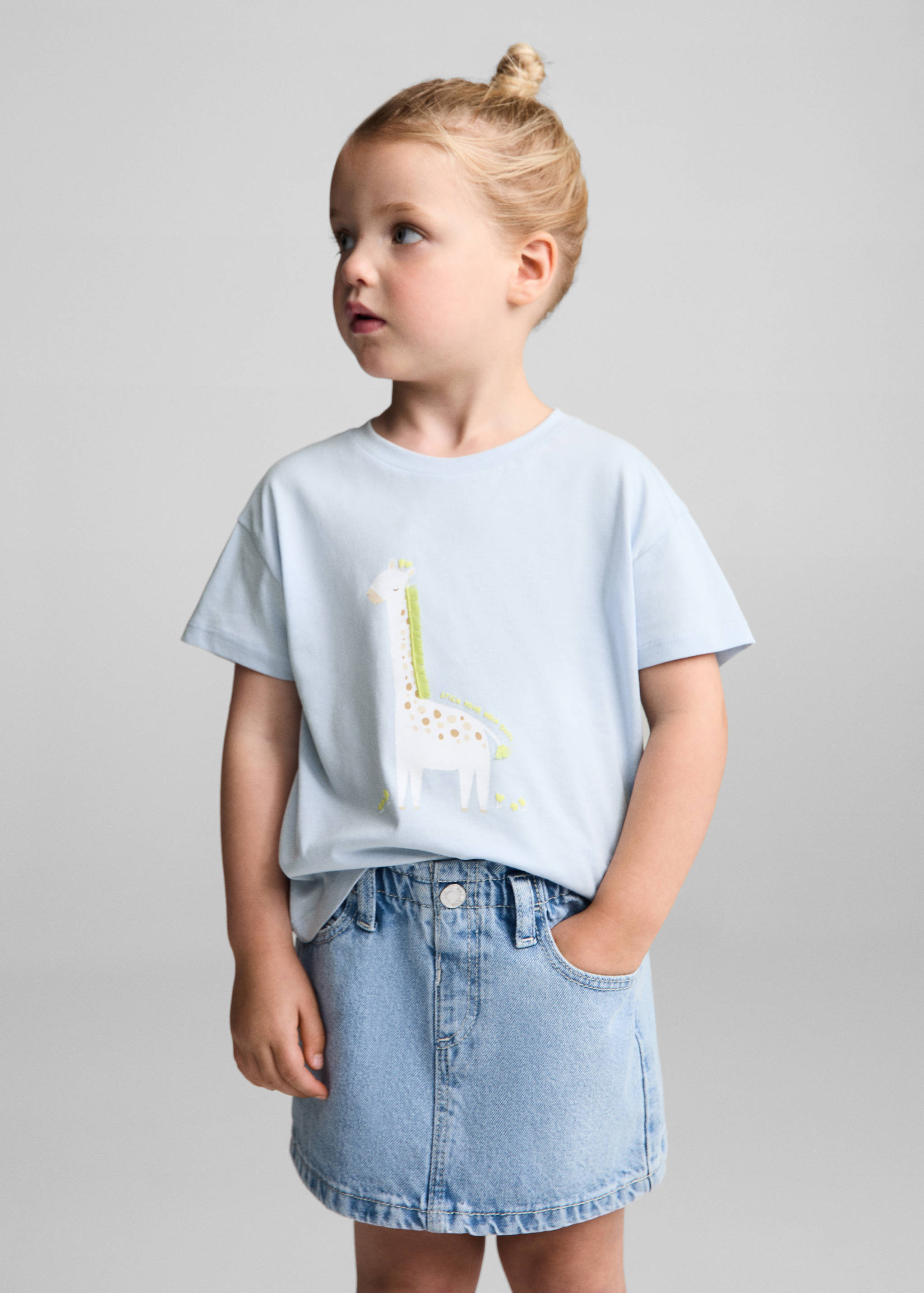 Printed cotton-blend T-shirt - Medium plane