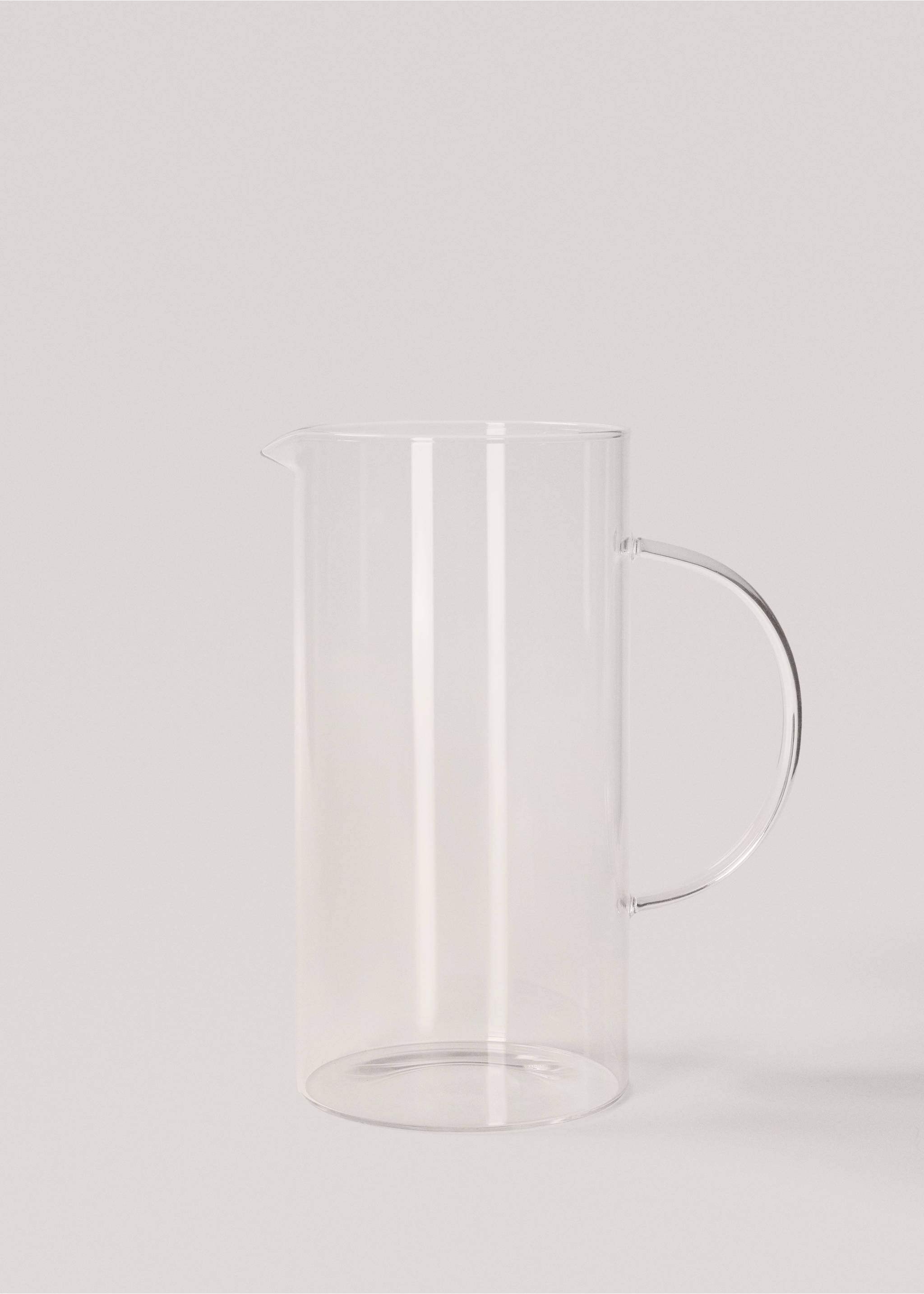 Large borosilicate jug with design and handle - Article without model, Ice Grey. Ref: 77023294-00.