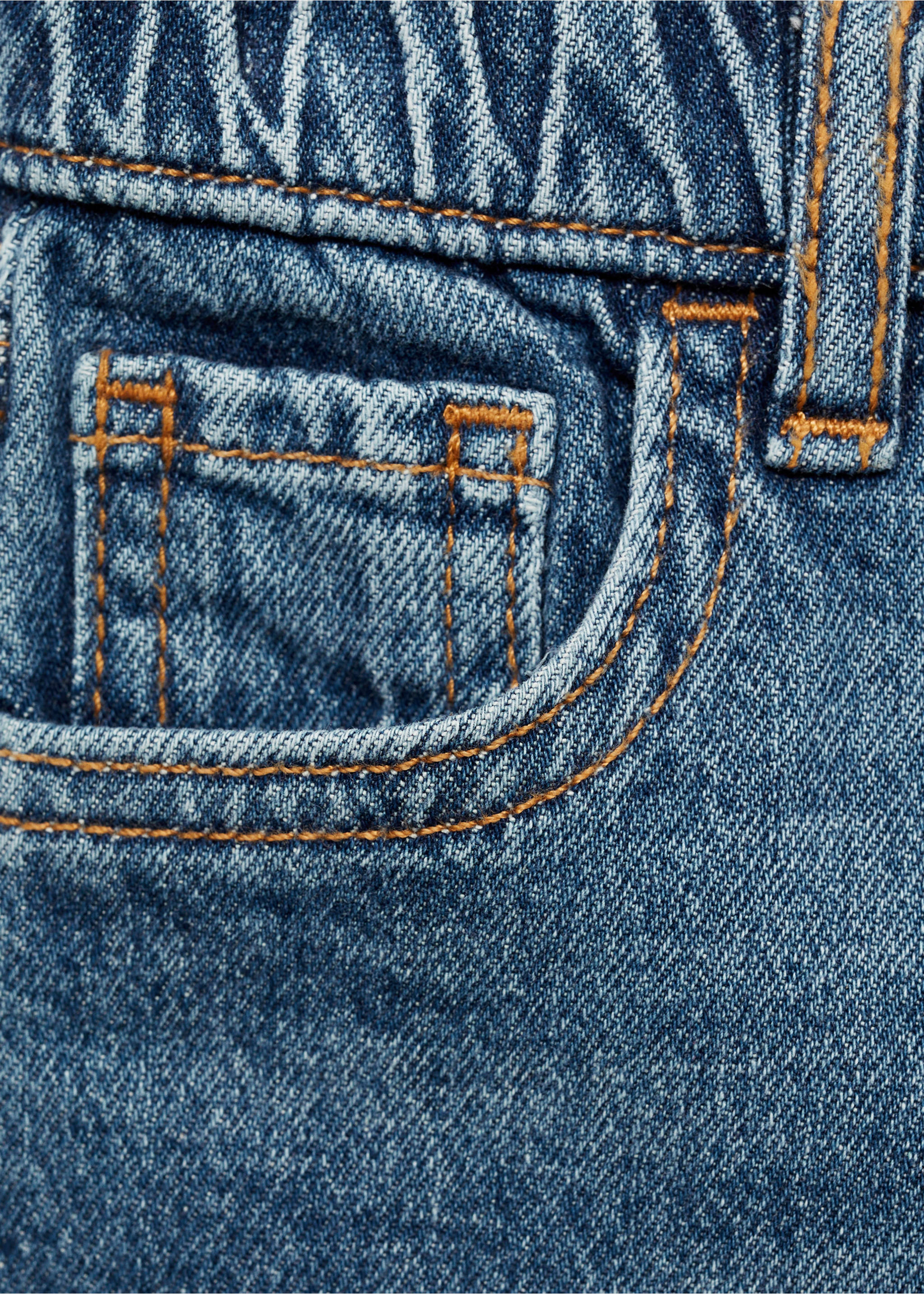 Drawstring waist jeans - Details of the article 0, Medium Blue. Ref: 77023667-00.