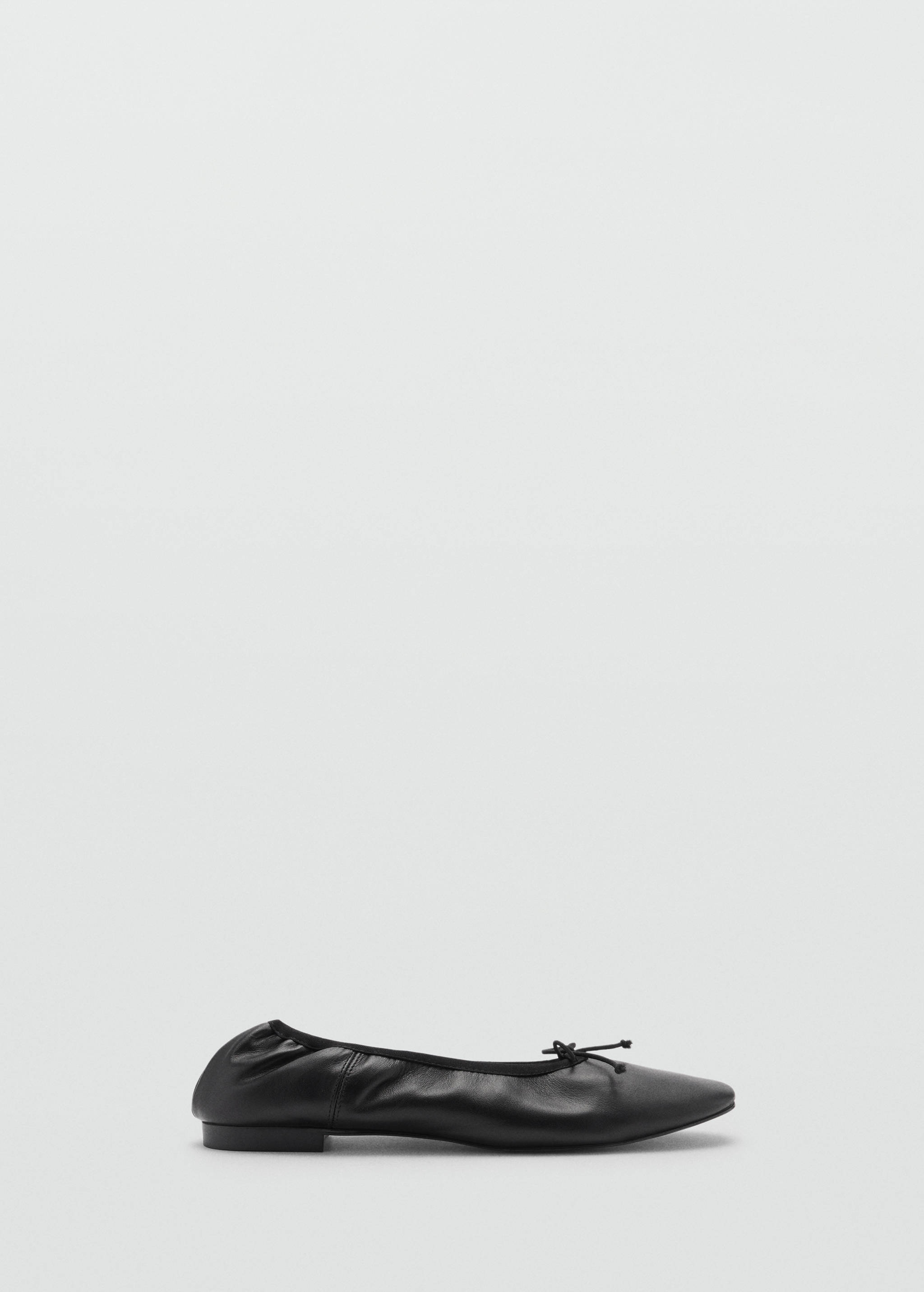Leather ballet flats with bow - Article without model