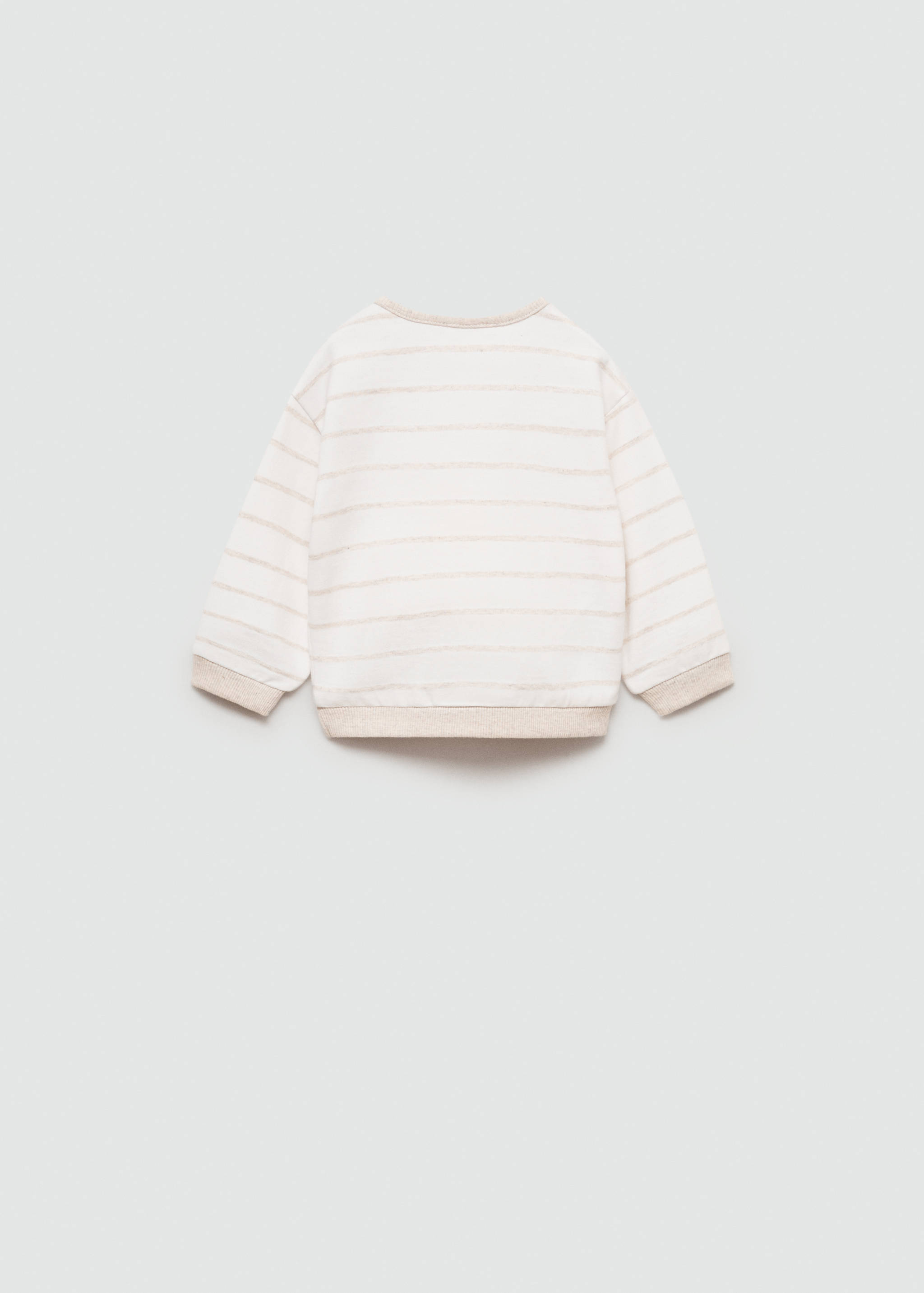 Gestreiftes Baumwoll-Sweatshirt - Rückseite des Artikels