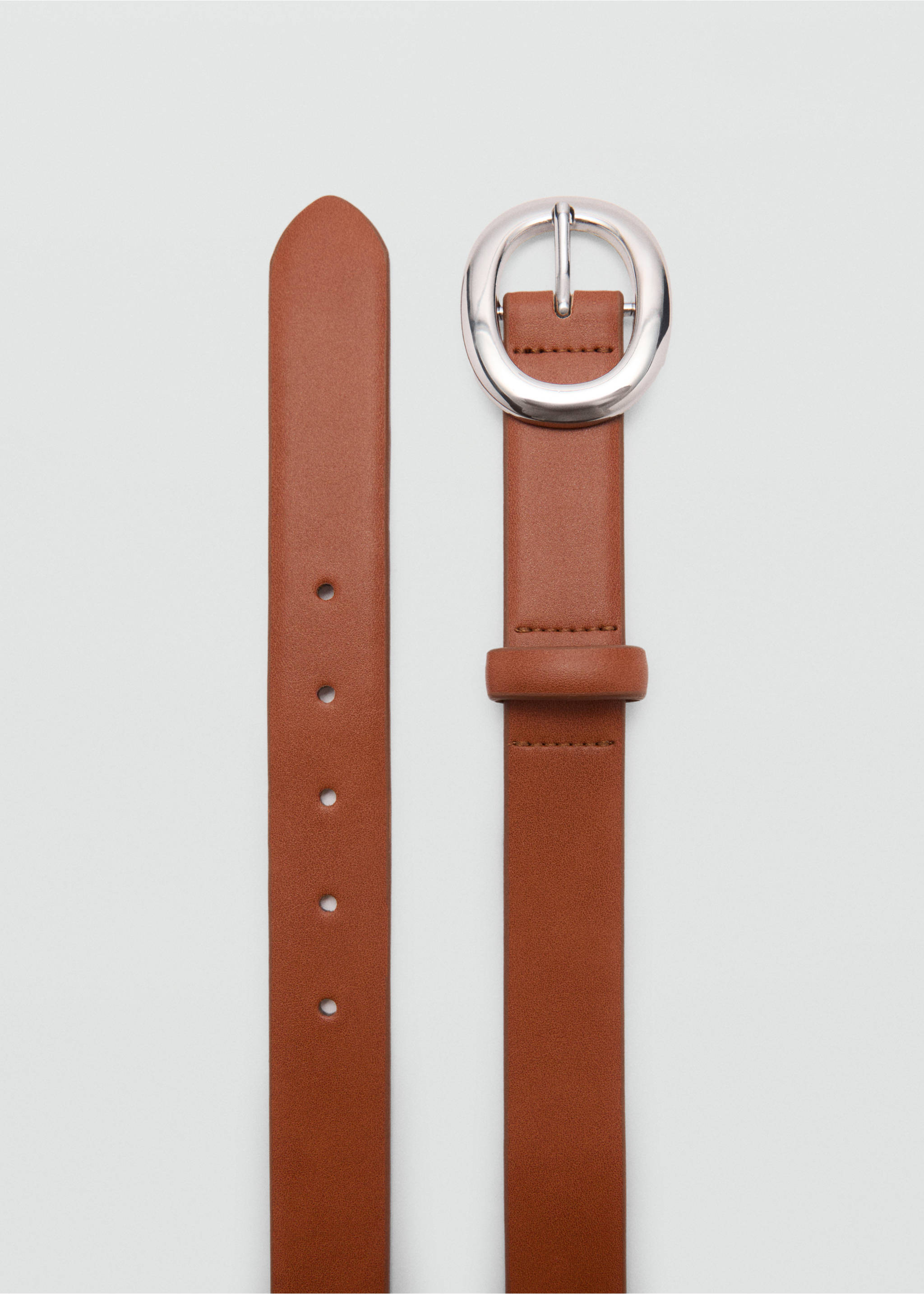 Gürtel mit runder Schnalle - Detail des Artikels 2, Braun. Ref: 77024012-00.