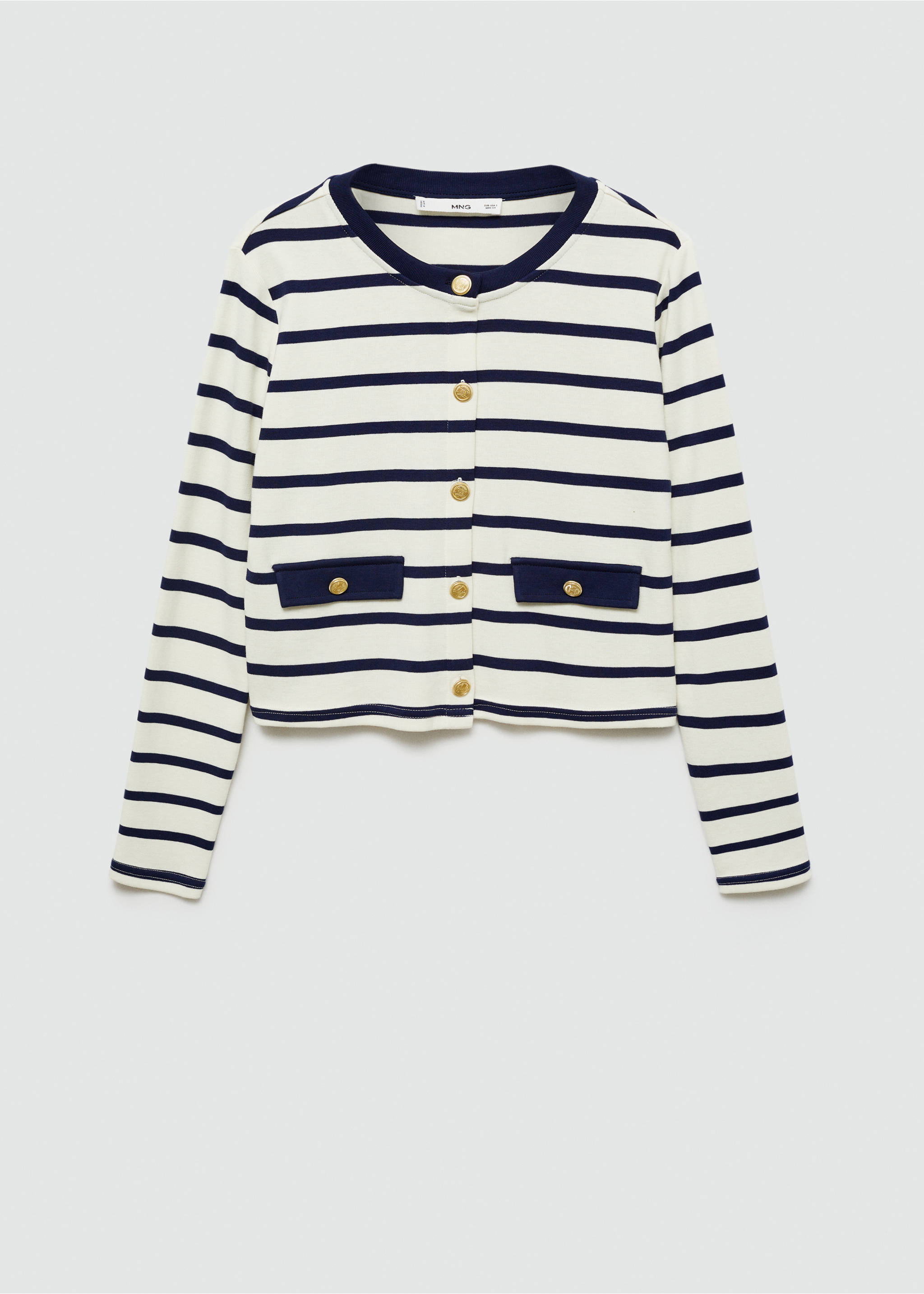 Randig kofta knappar - Artikel utan modell, Rå. Ref: 77024026-00.