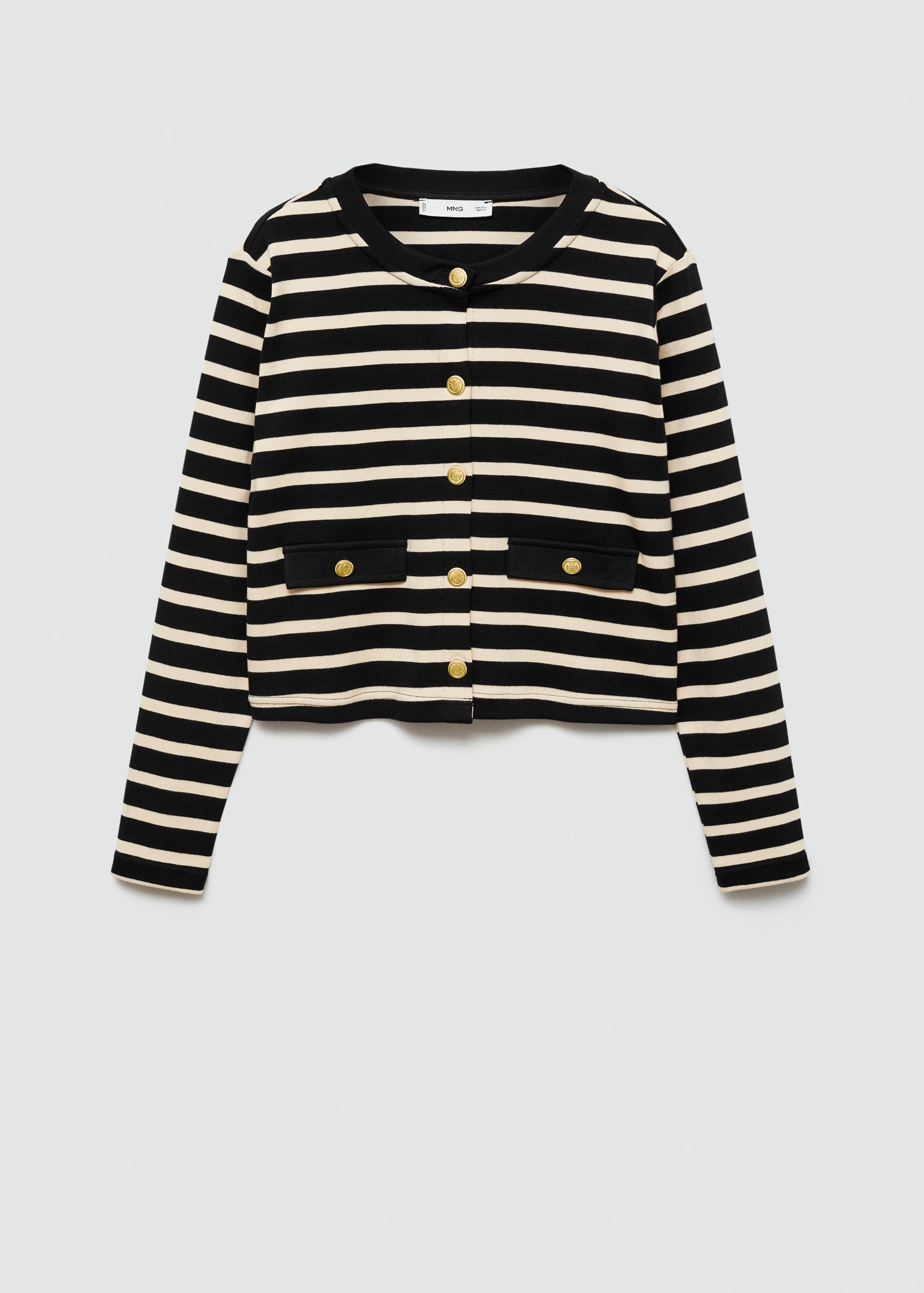 Striped cardigan with buttons - Article without model