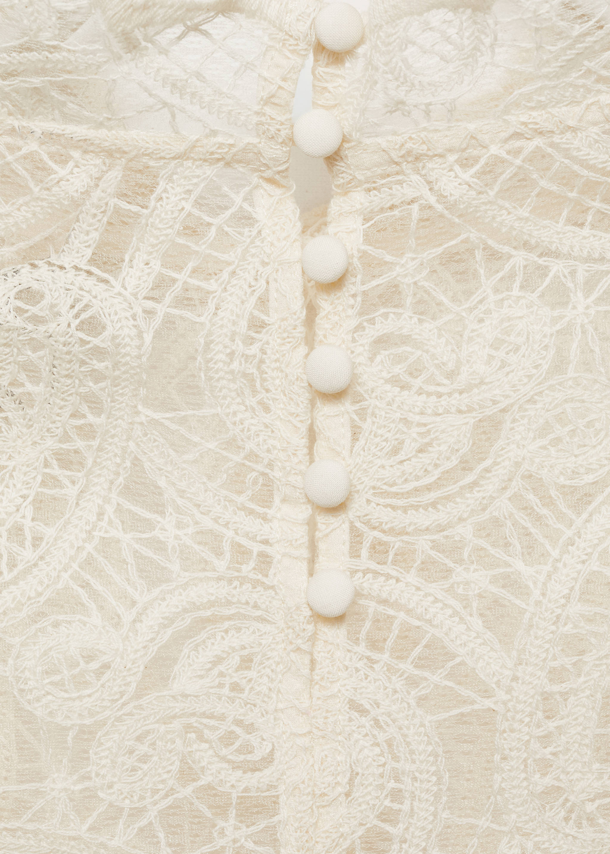 High-neck cotton lace blouse - Details of the article 8