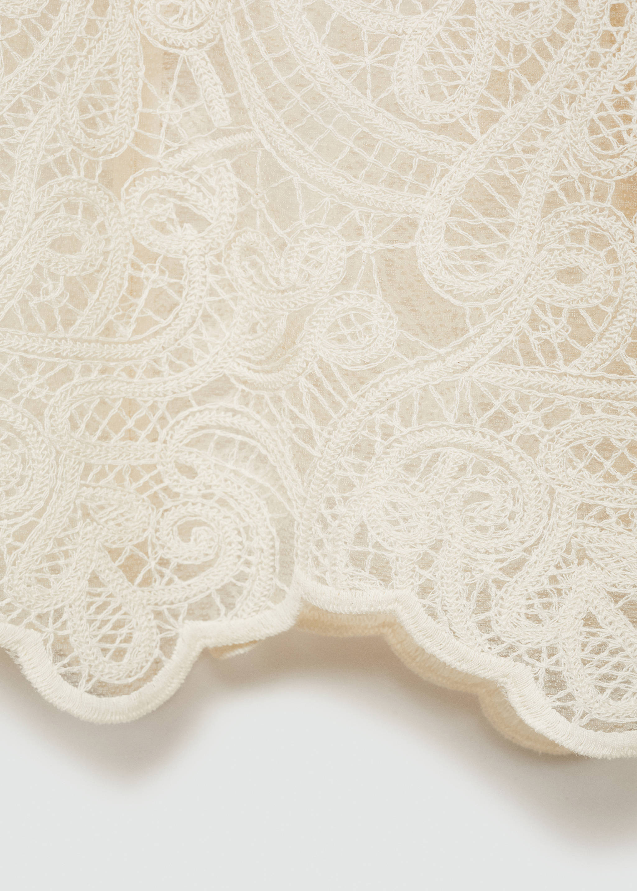 High-neck cotton lace blouse - Details of the article 0