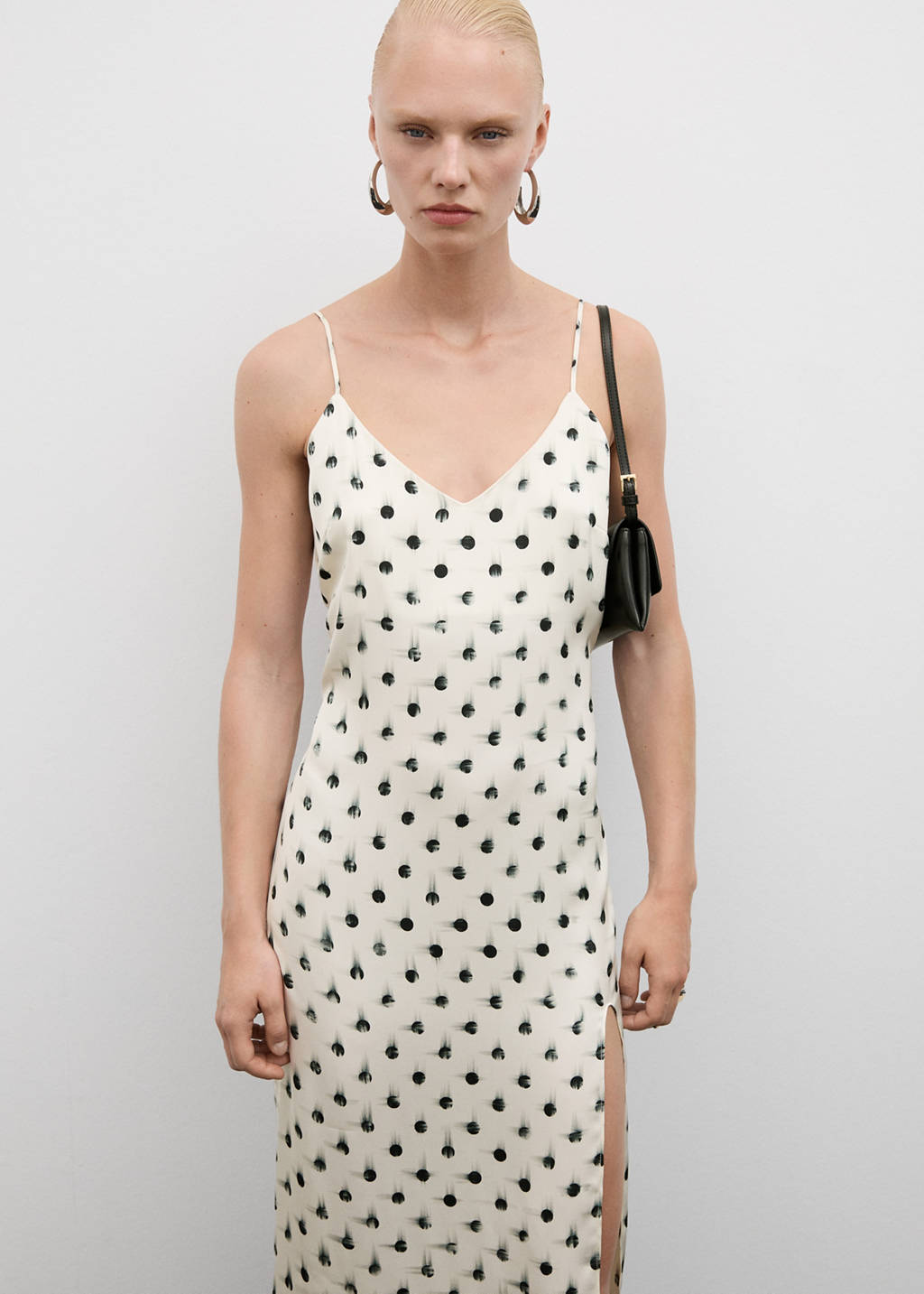 Printed cut-out detail dress - Women | MANGO OUTLET USA