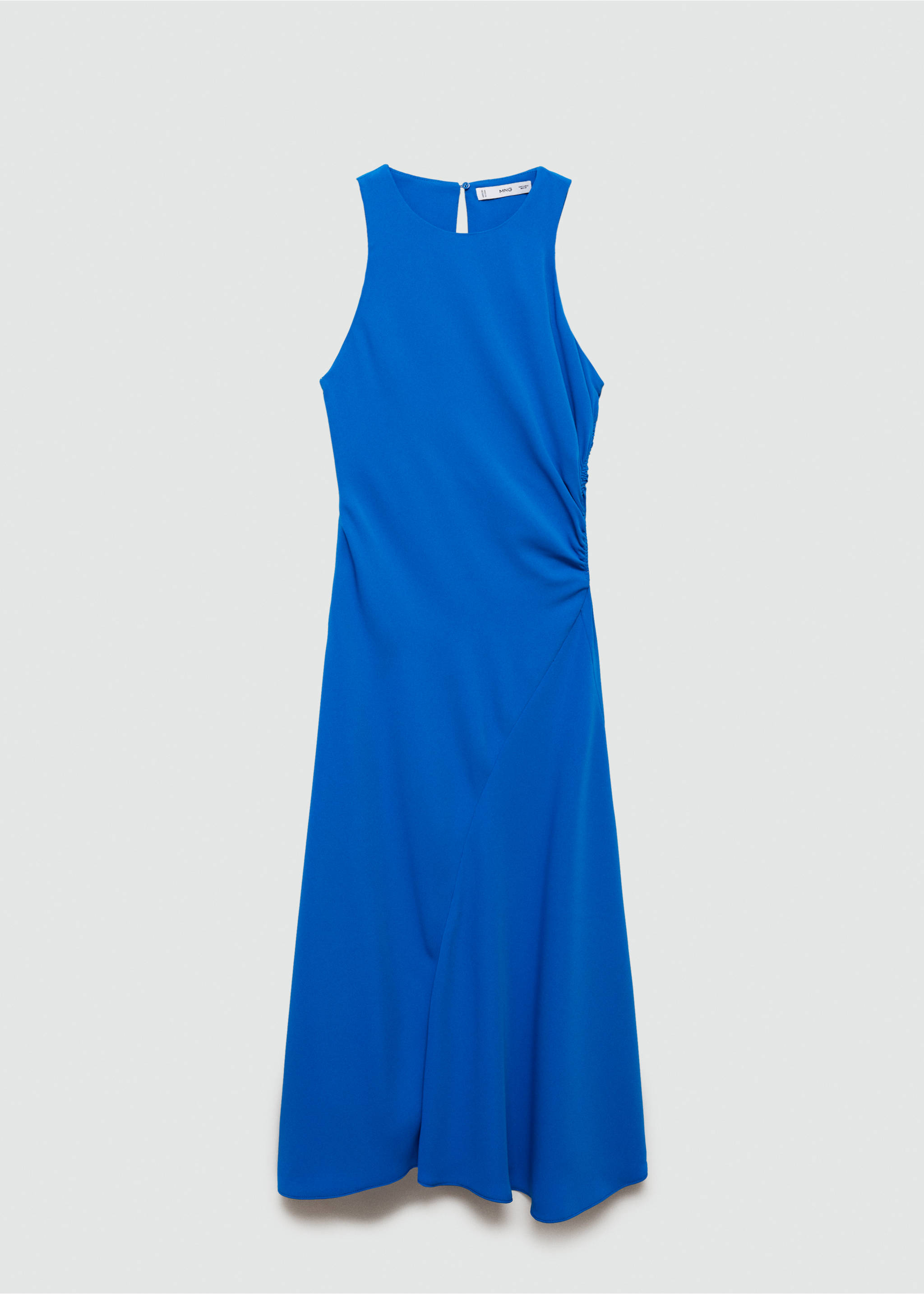 Midi-dress with draped detail - Article without model, Blue. Ref: 77024032-00.