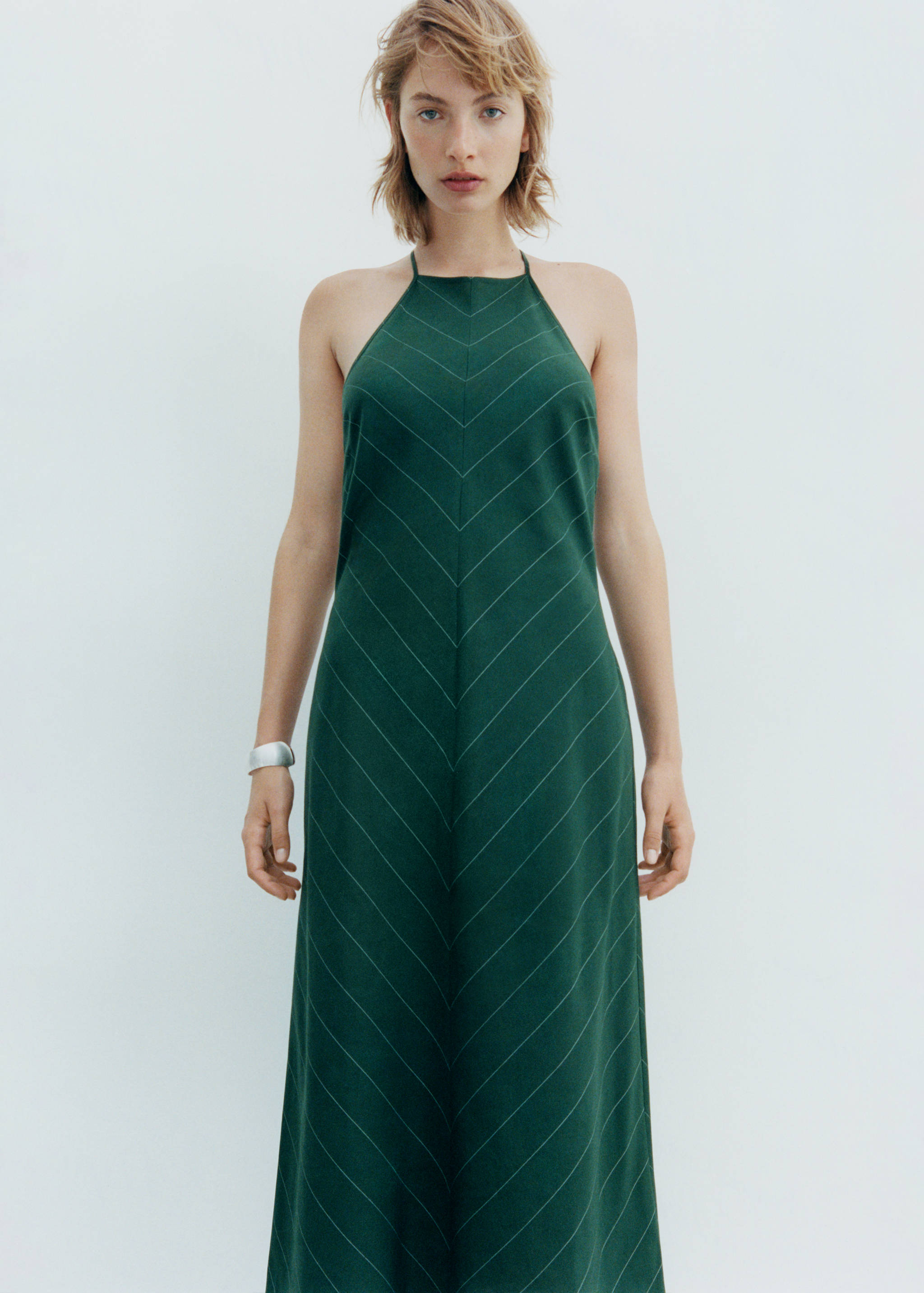 Diplomatacsíkos nyakpántos ruha - A termék adatai 7