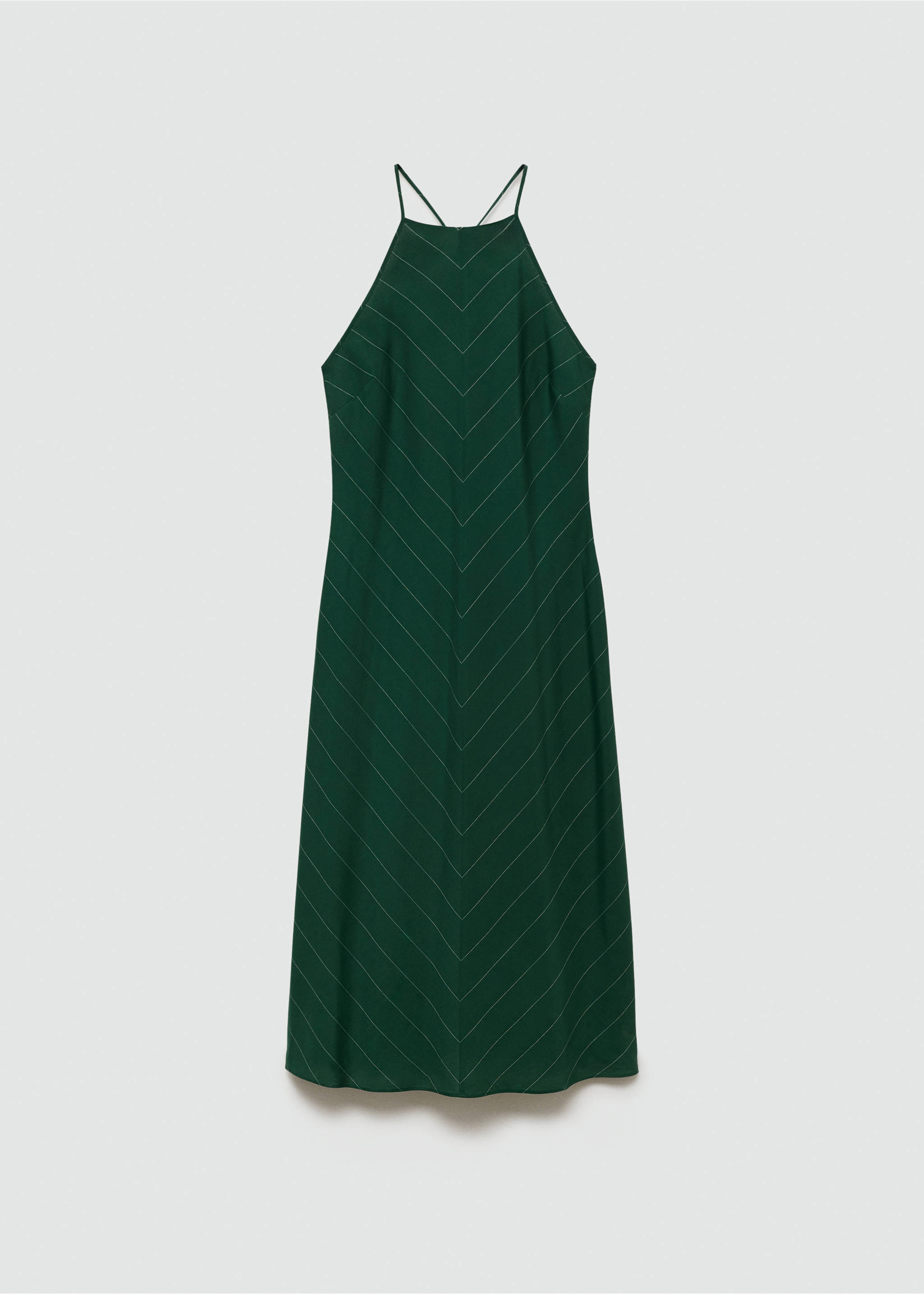 Vestit halter ratlla diplomàtica - Article sense model, Verd. Ref: 77024034-00.