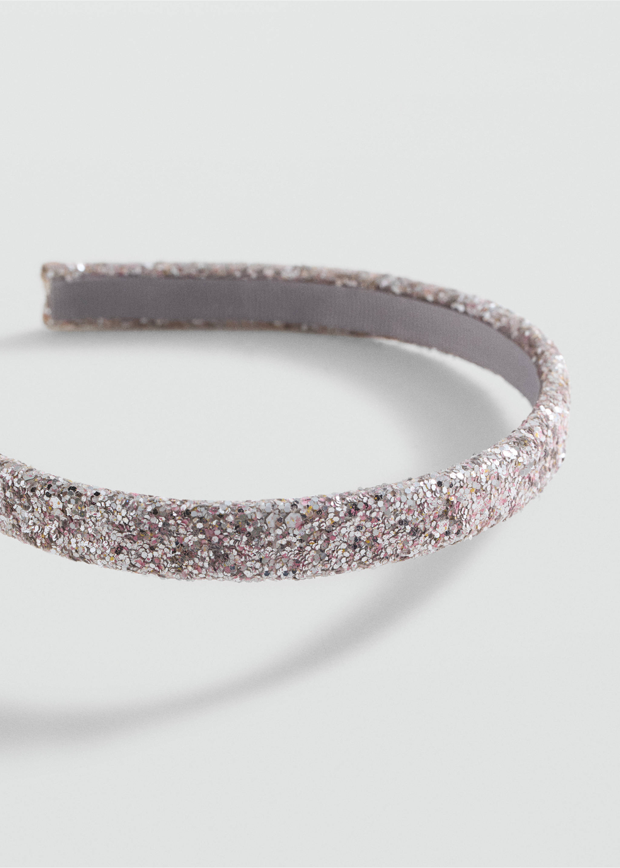 Glitter hairband - Medium plane, Silver. Ref: 77024048-00.