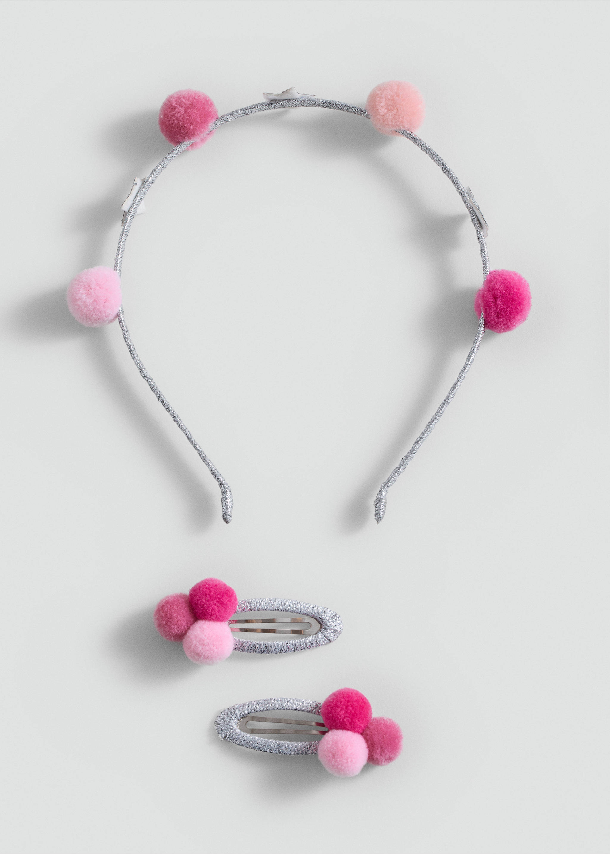 Pack Haarreif und -clips - Artikel ohne Model, Silber. Ref: 77024049-00.