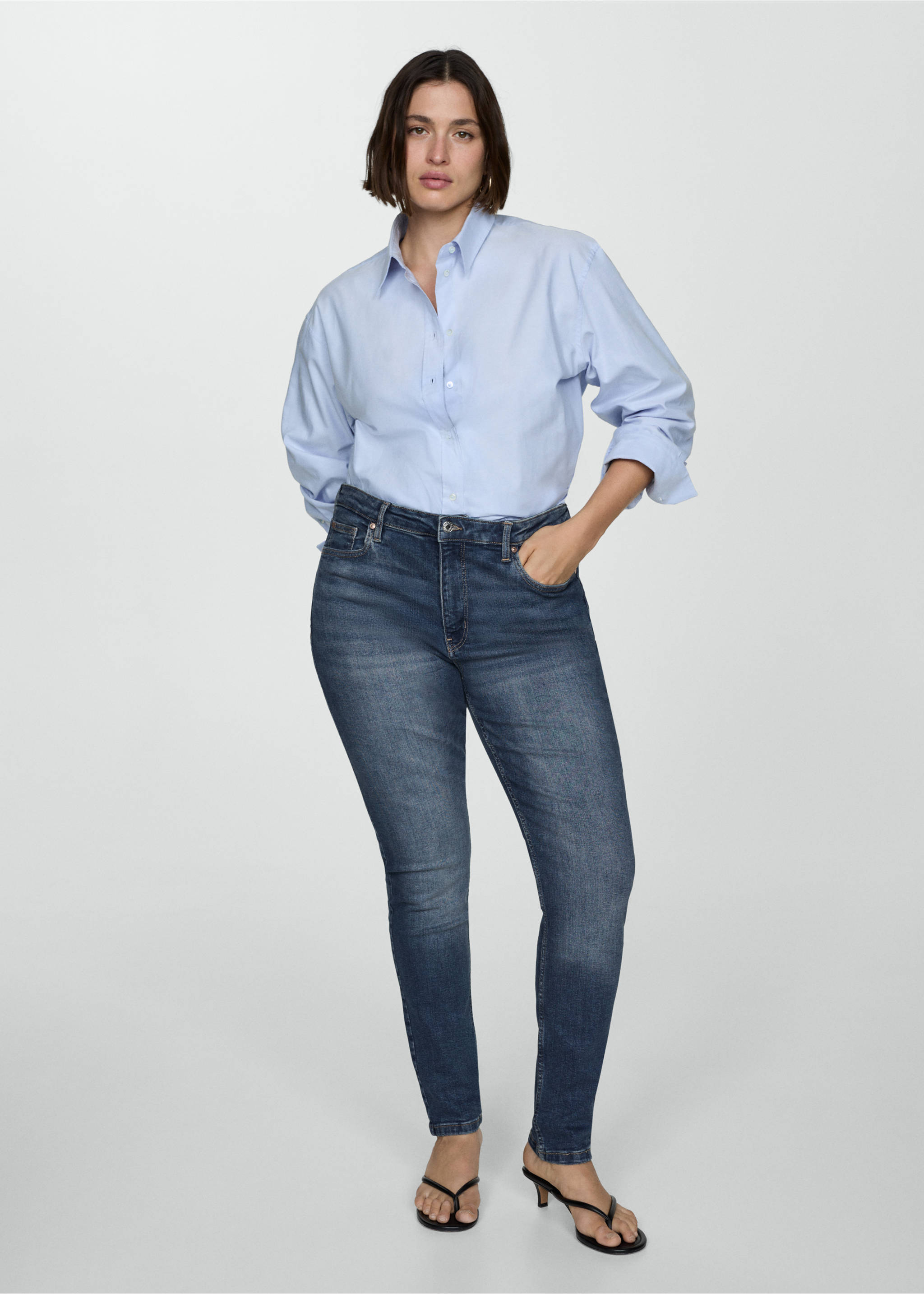 Texans skinny tir alt - Detall de l'article 3, Blau fosc. Ref: 77024061-00.