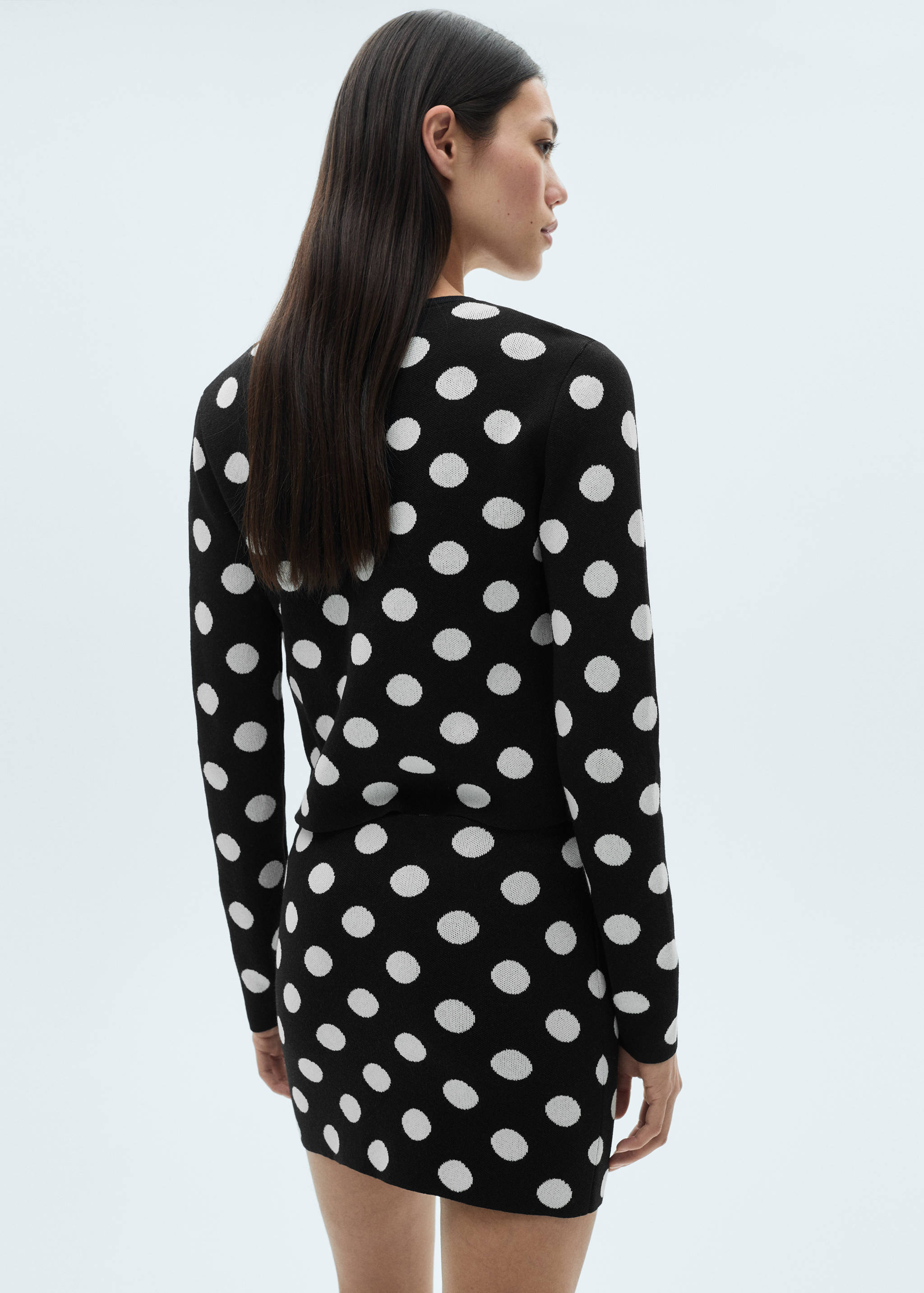 Strick-Cardigan mit Polka Dots - Rückseite des Artikels