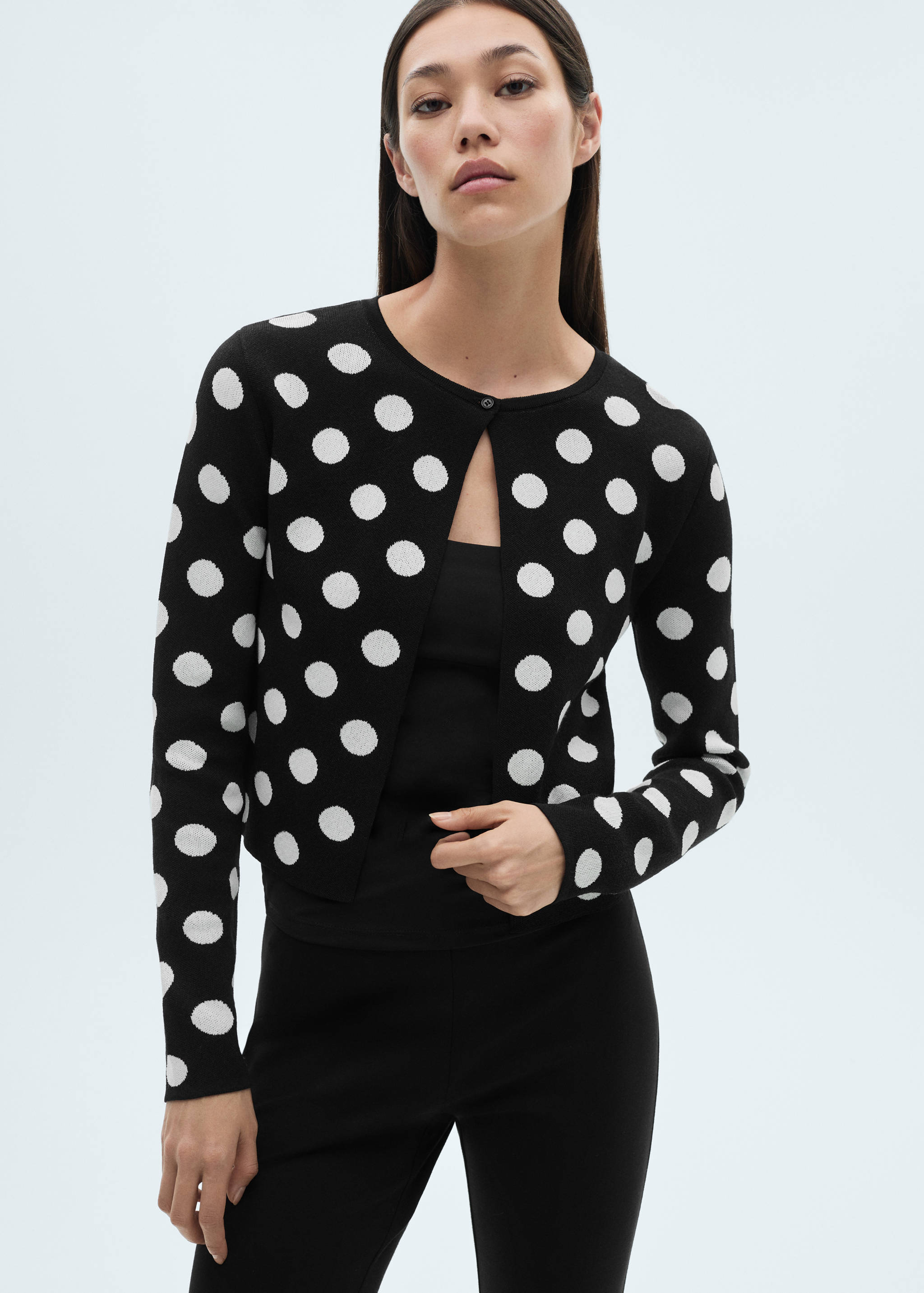 Strick-Cardigan mit Polka Dots - Detail des Artikels 1