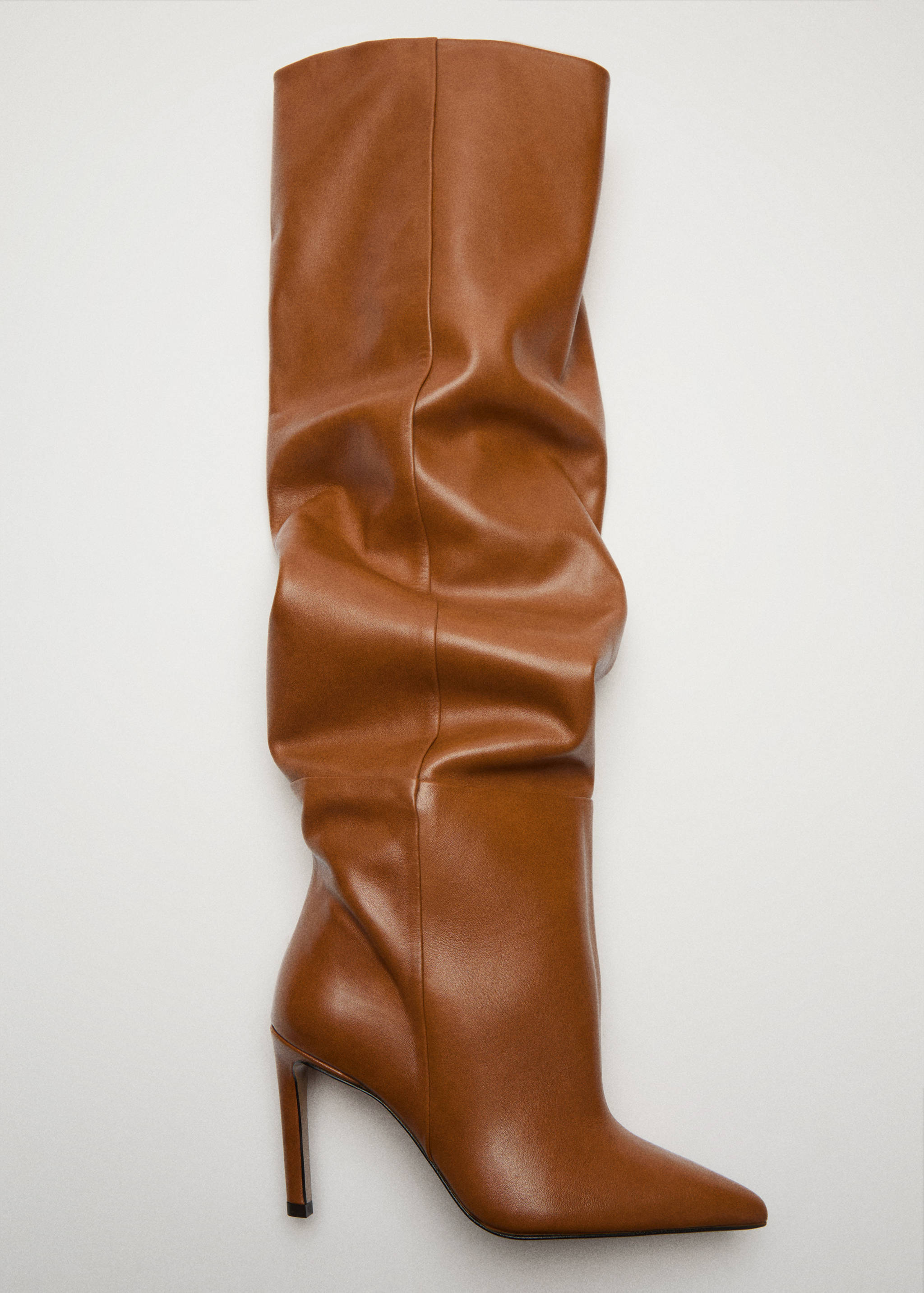 Knee-high leather boots with ruched detail - Details of the article 5