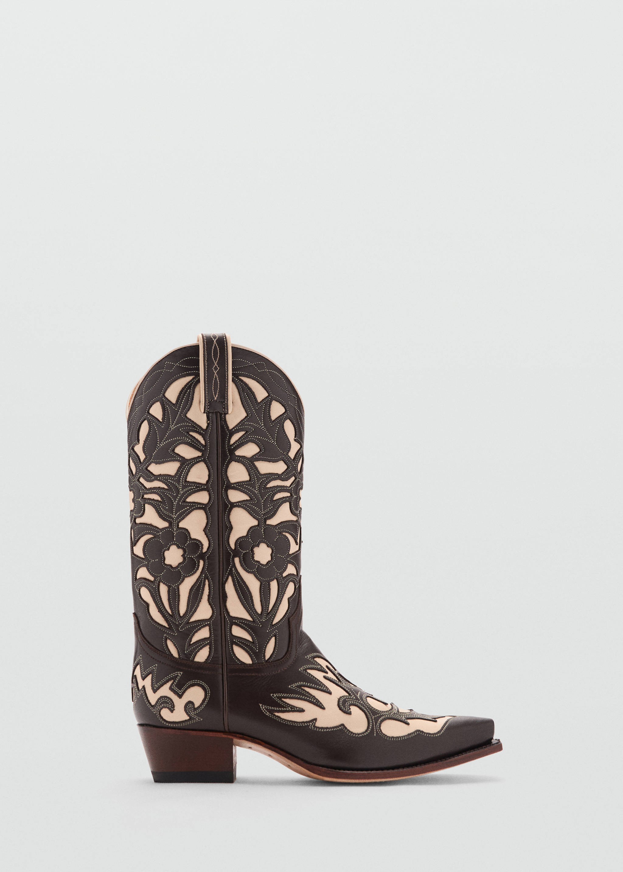 Two-tone leather cowboy boots - Article without model