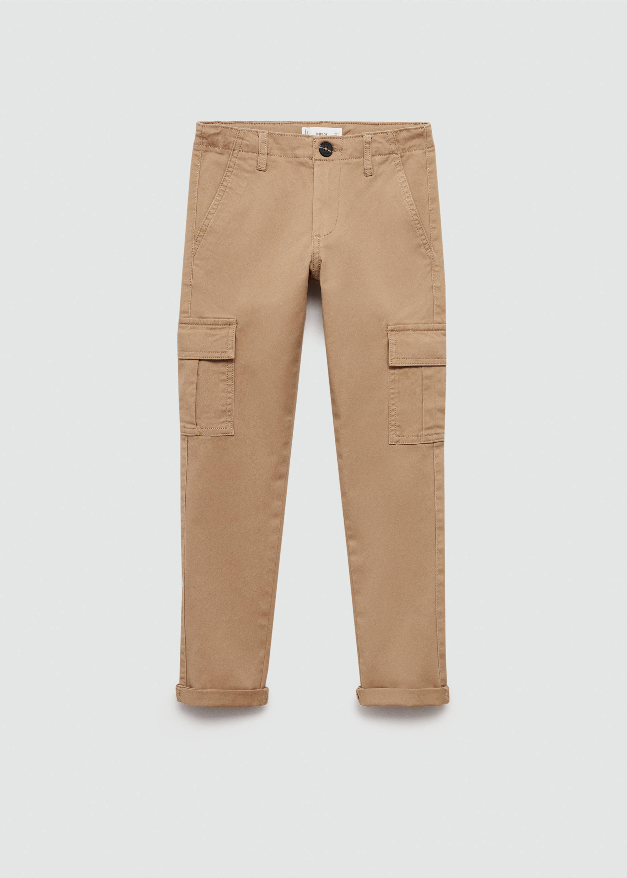 Straight-fit cargo pants - Article without model, Medium Brown. Ref: 77024435-00.