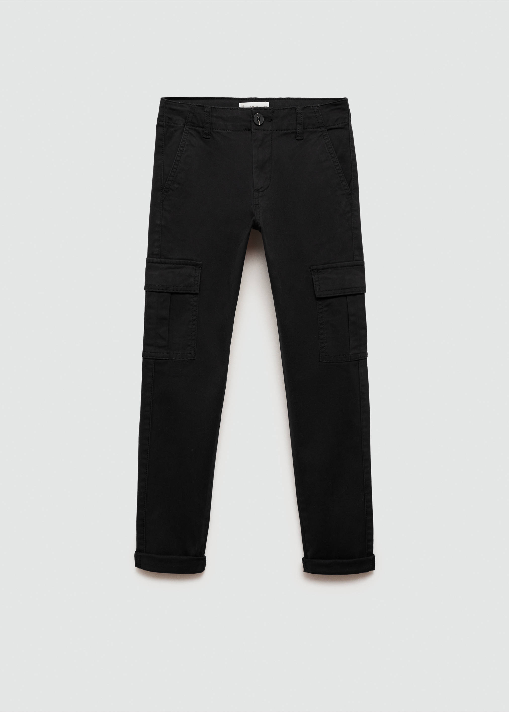 Straight-fit cargo pants - Article without model, Black. Ref: 77024435-00.