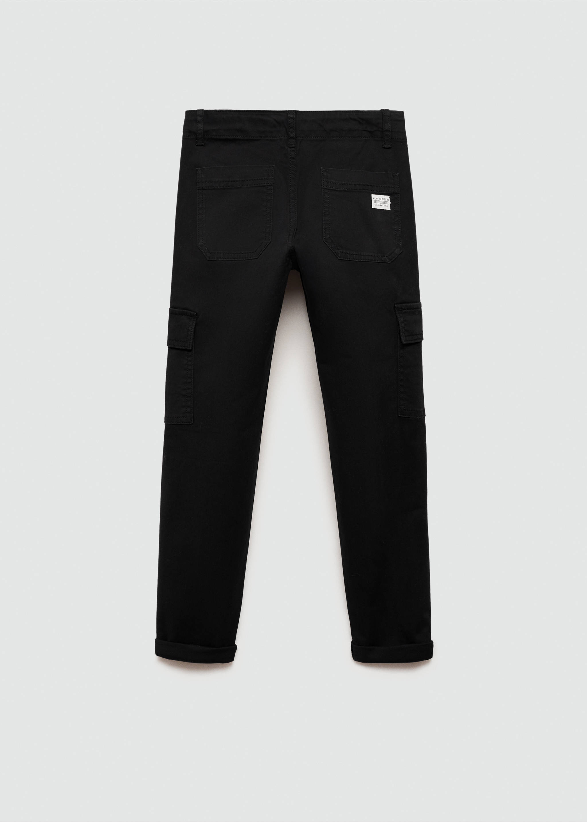 Straight-fit cargo pants - Reverse of the article, Black. Ref: 77024435-00.