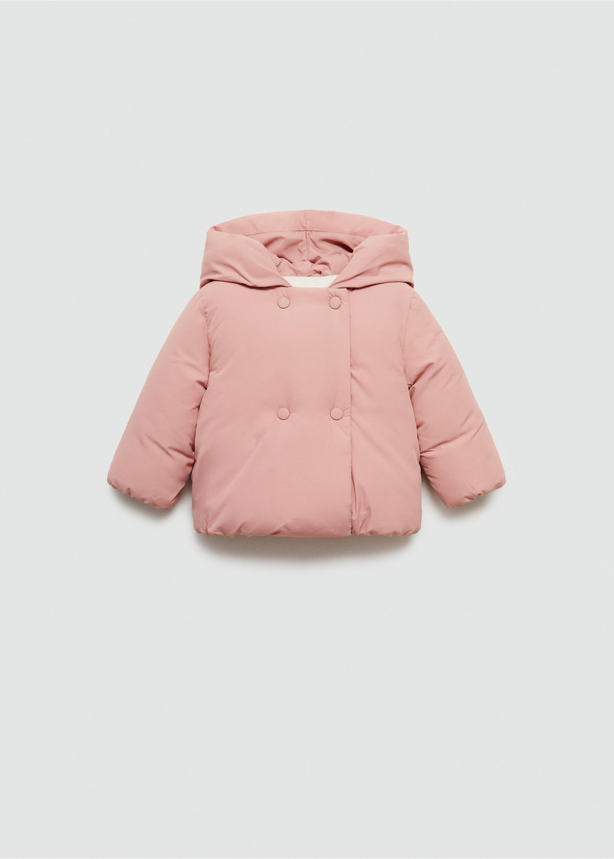 Anorak with fur-effect lining - Article without model, Pink. Ref: 77024436-00.