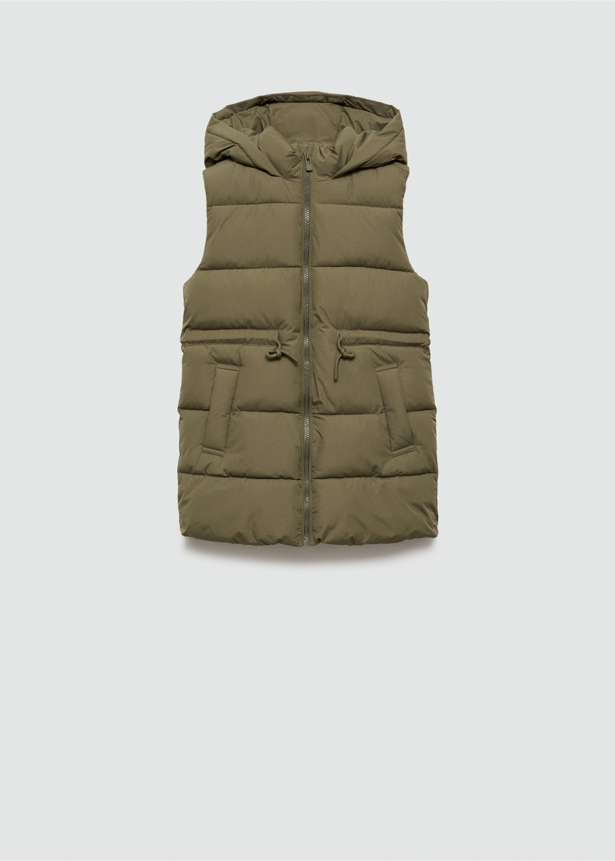Chaleco acolchado largo - Artículo sin modelo, Khaki. Ref: 77024438-00.
