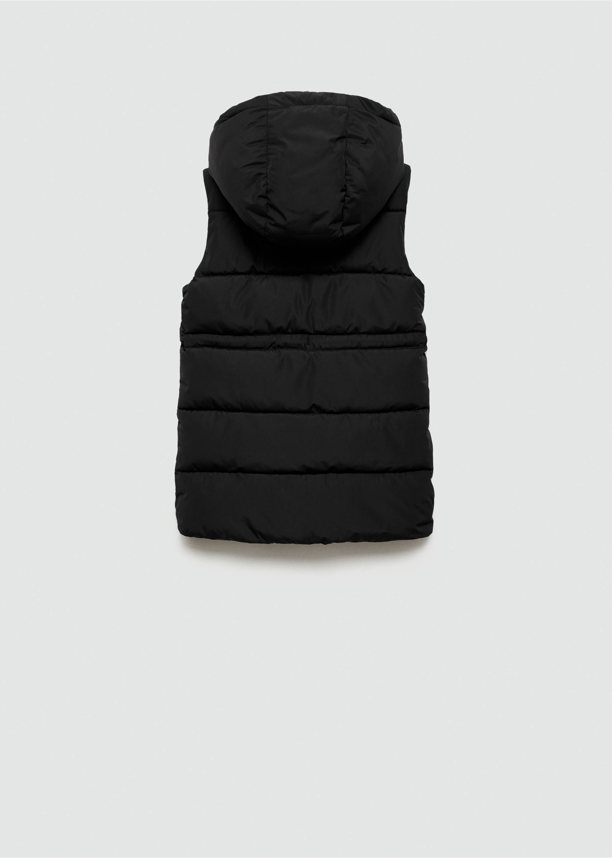 Long puffer vest - Reverse of the article, Black. Ref: 77024438-00.