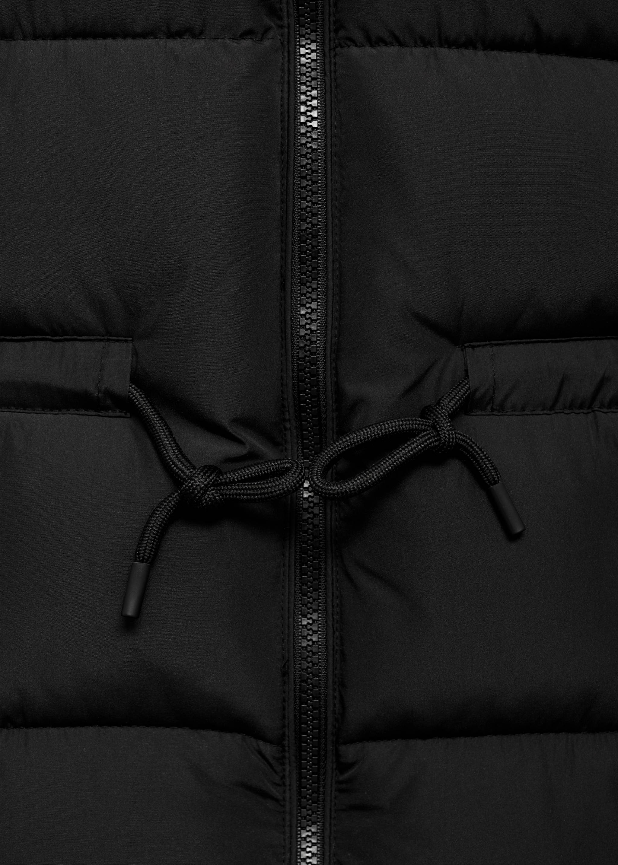 Long puffer vest - Details of the article 0, Black. Ref: 77024438-00.