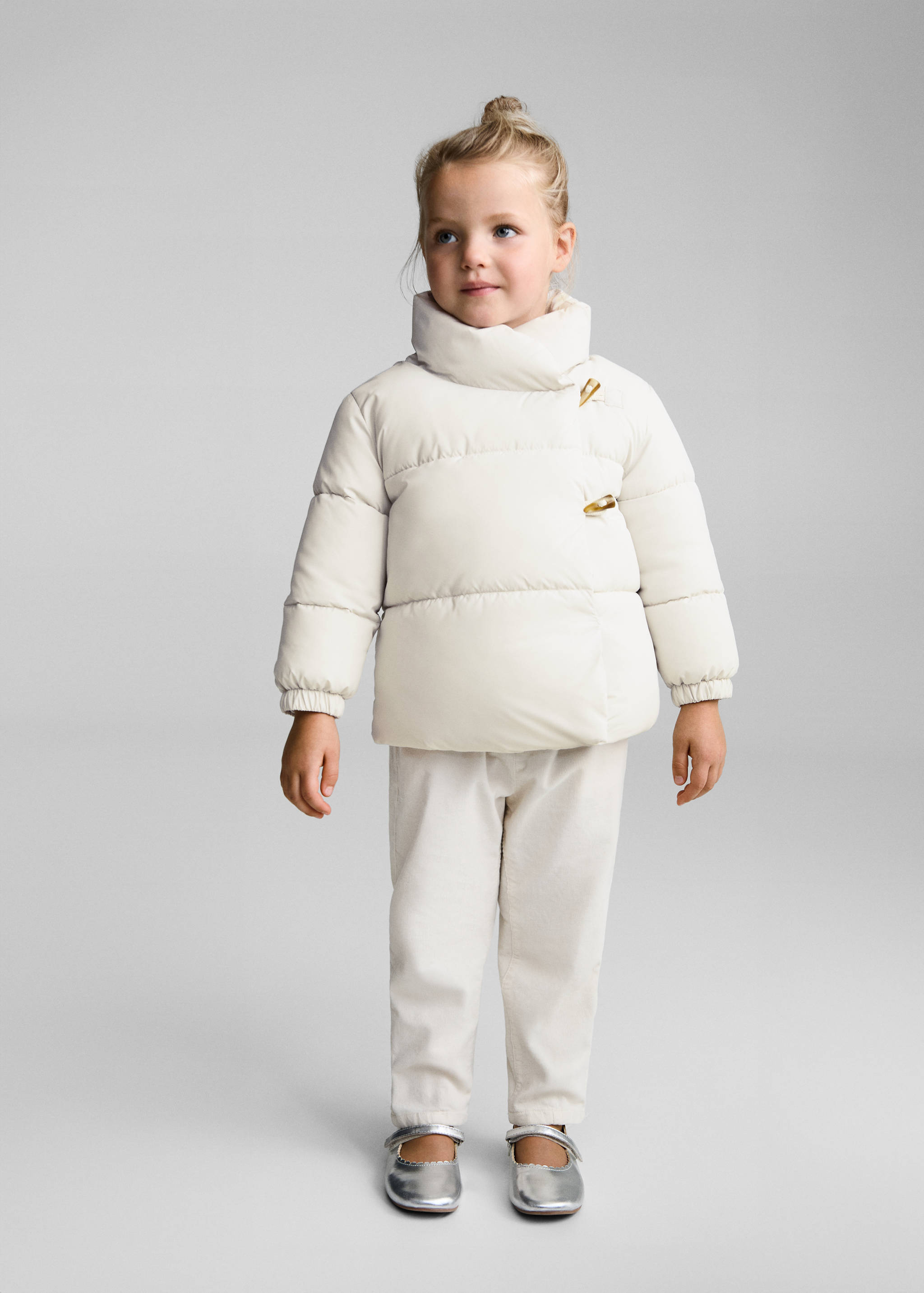 Padded anorak with fur-effect interior - General plane