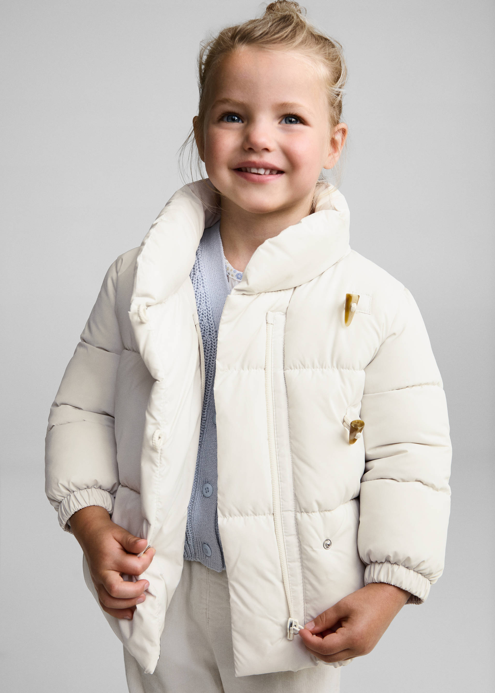 Padded anorak with fur-effect interior - Details of the article 4