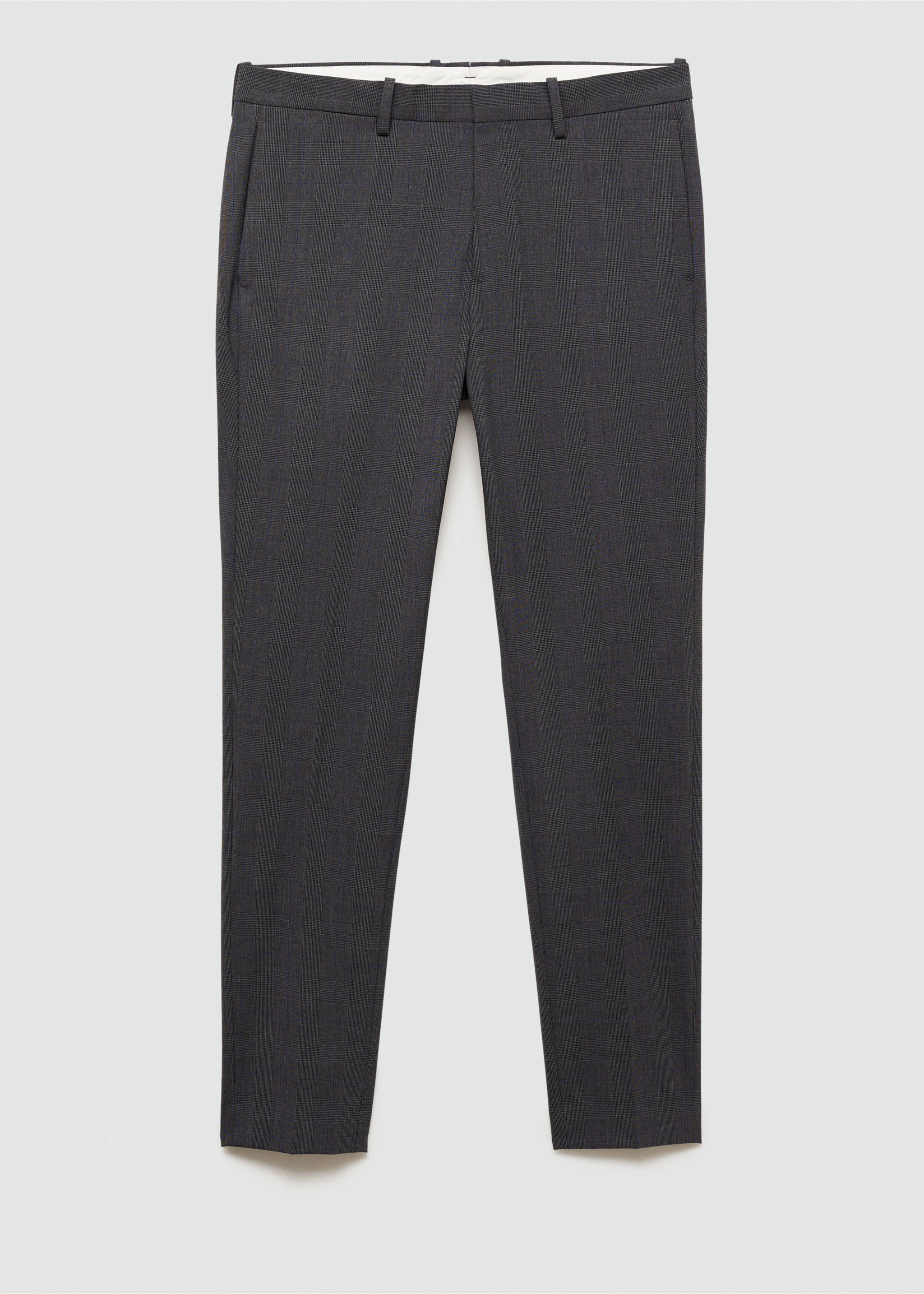Stretch fabric super slim-fit suit trousers - Article without model, Medium Heather Grey. Ref: 77024442-00.