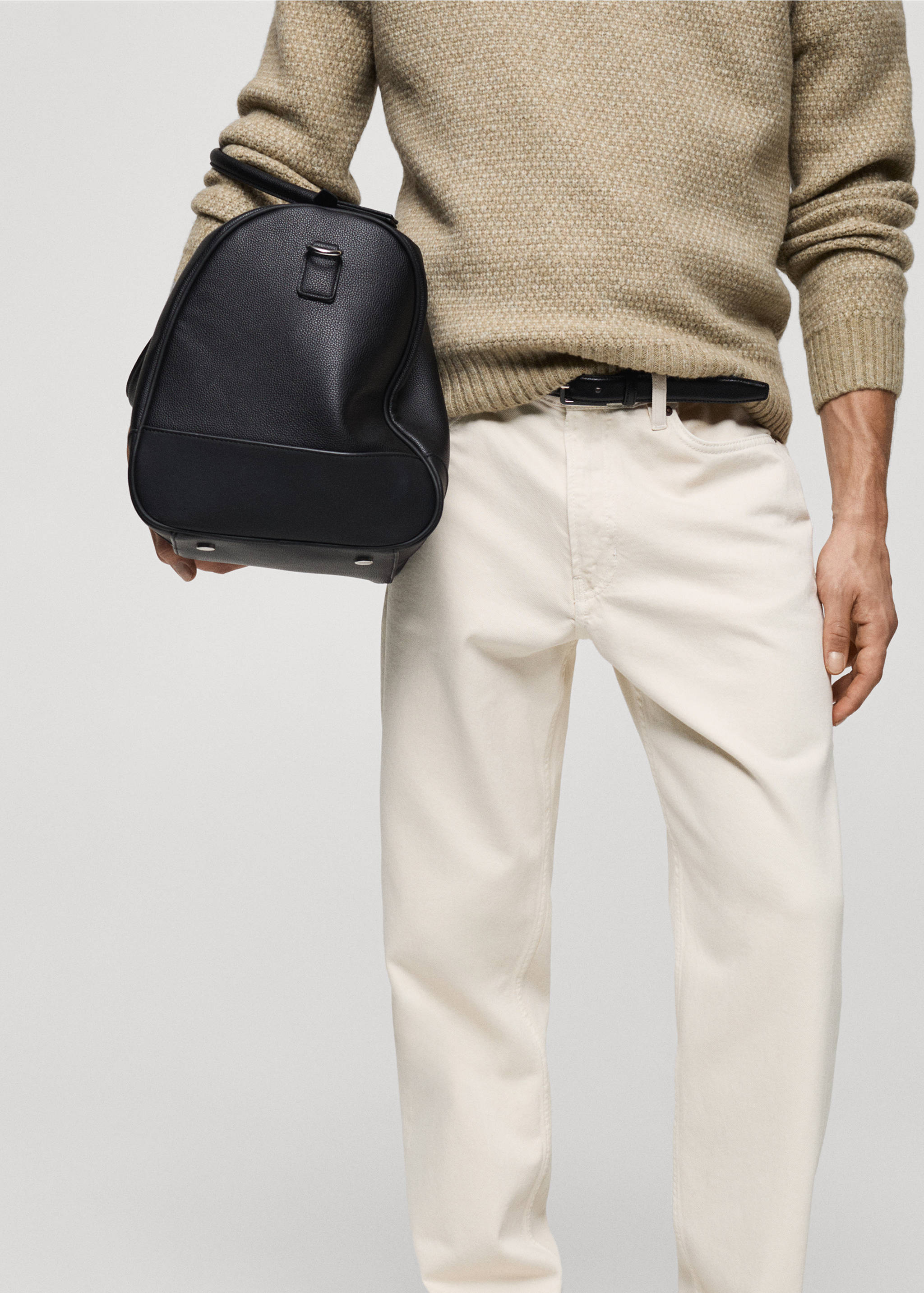 Džíny Bob regular fit - Náhled ve středové rovině, Béžová. Ref: 77024444-00.