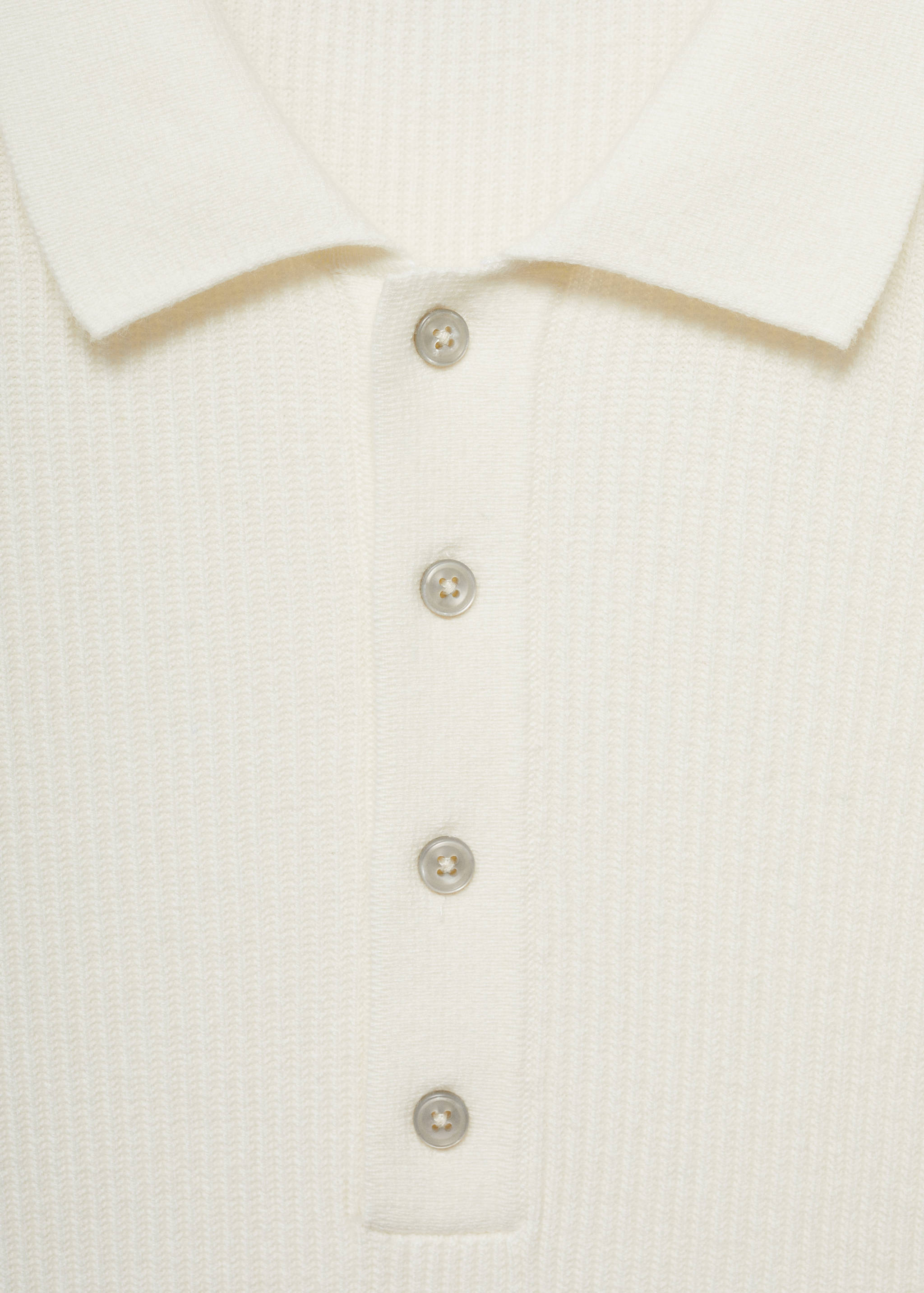 Gerippter Pullover aus Baumwollgemisch mit Polo-Kragen - Detail des Artikels 8