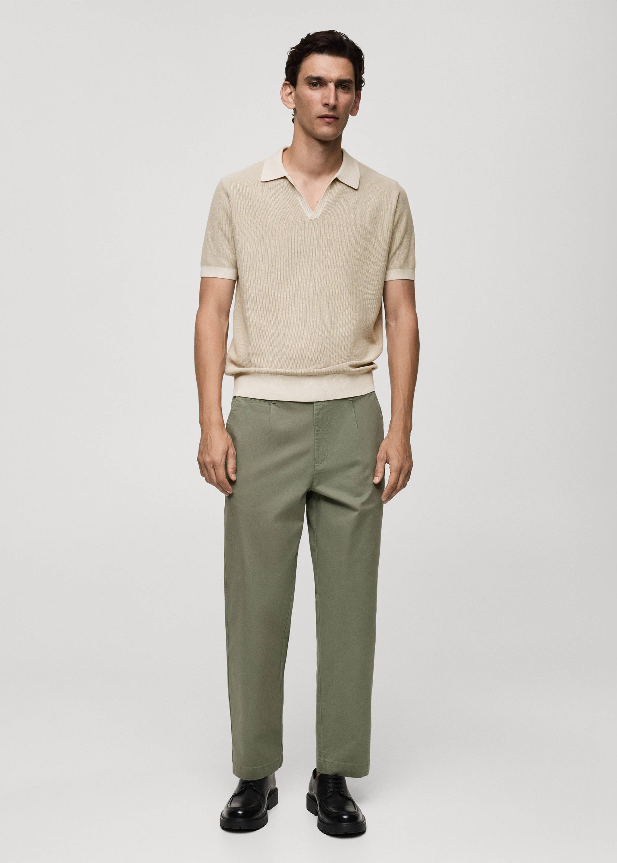 Polo estructura ribetes contraste - Plano general