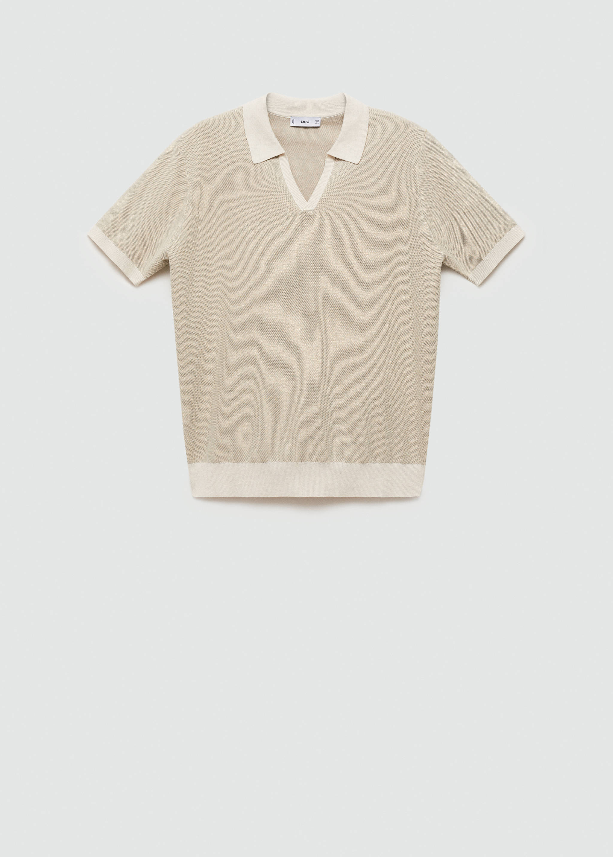 Polo estructura ribetes contraste - Artículo sin modelo